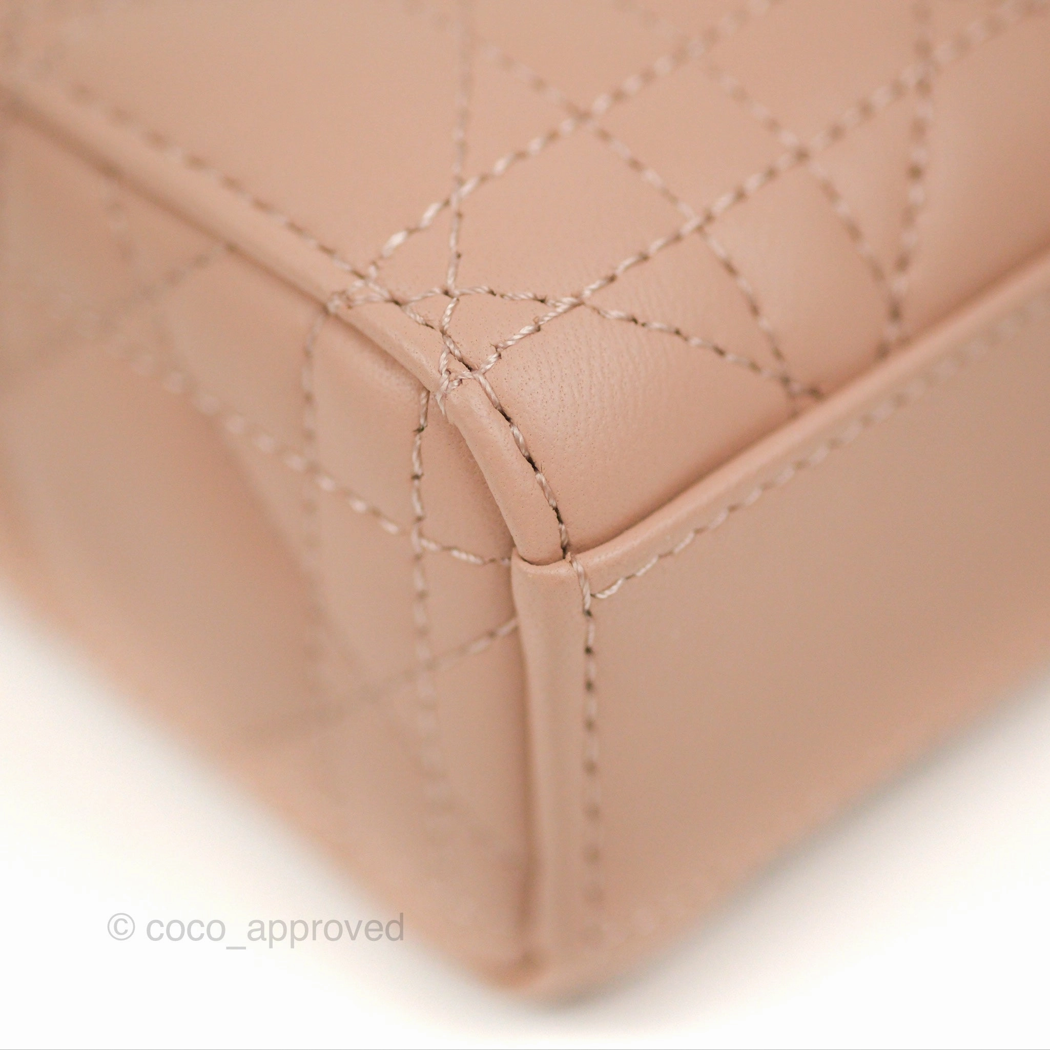 Dior Medium Lady D-Joy Bag Nude Pink Lambskin Cannage
