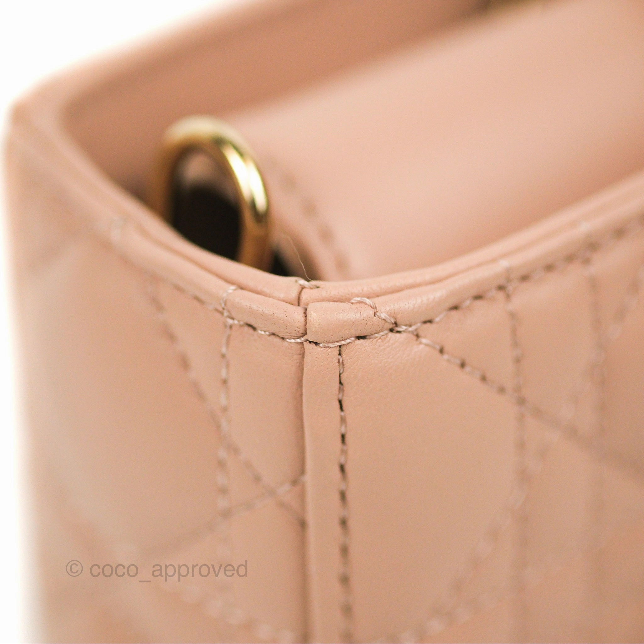 Dior Medium Lady D-Joy Bag Nude Pink Lambskin Cannage
