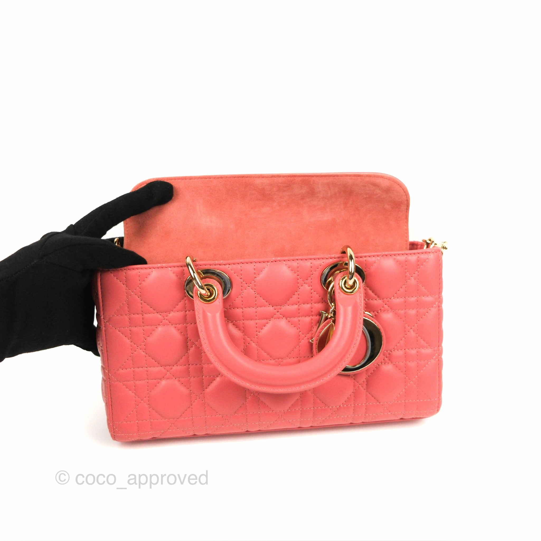 Dior Medium Lady D-Joy Bag Pink Lambskin Cannage