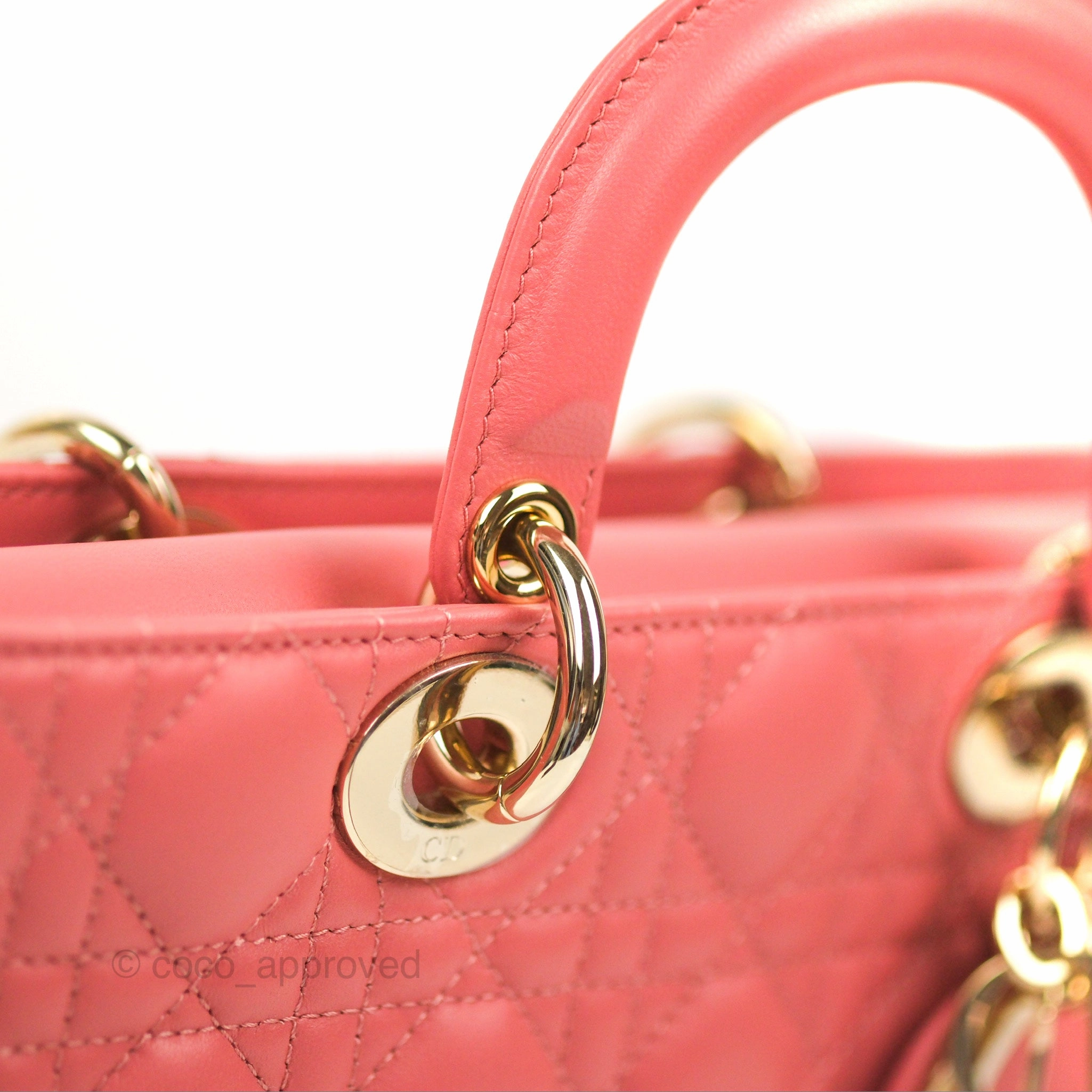 Dior Medium Lady D-Joy Bag Pink Lambskin Cannage