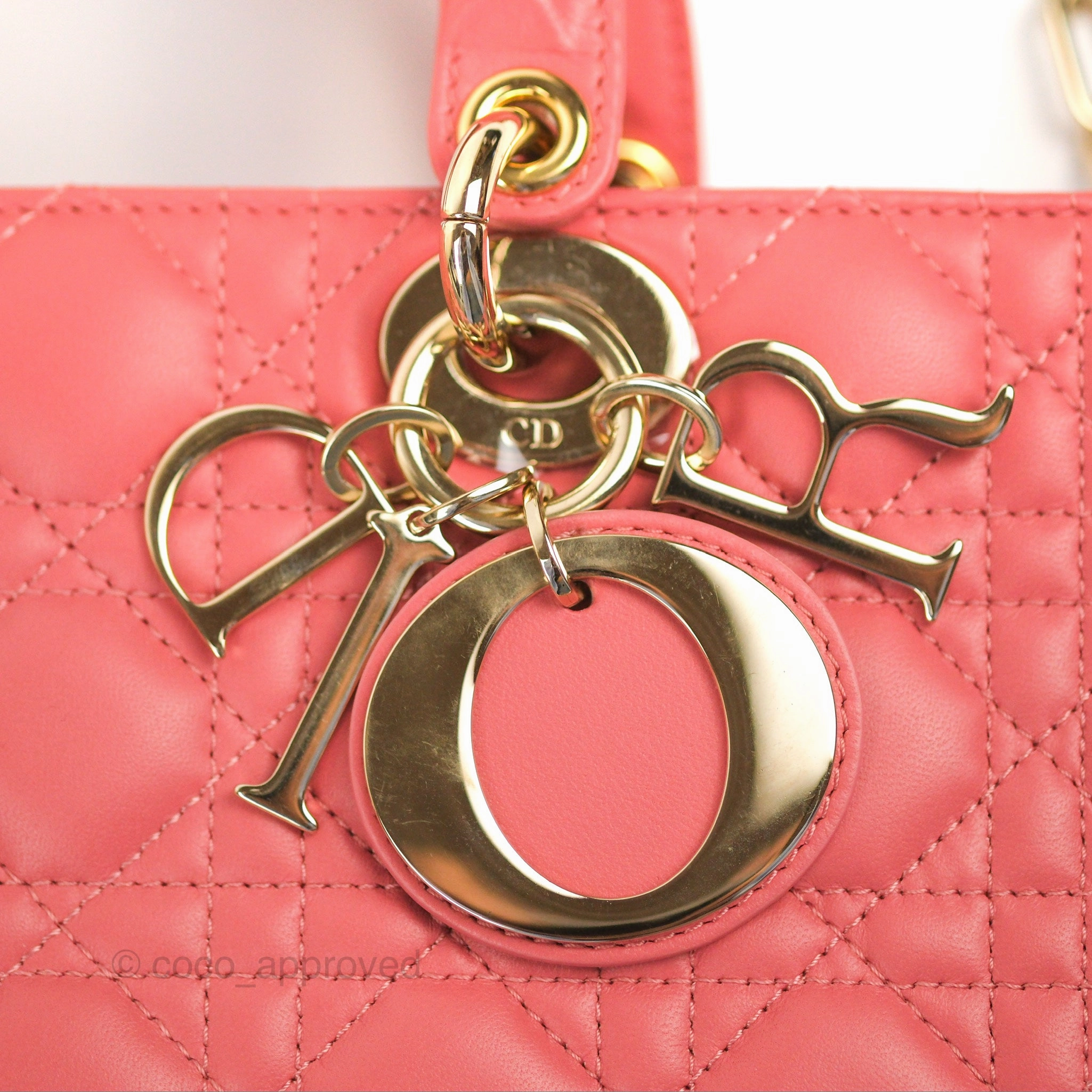 Dior Medium Lady D-Joy Bag Pink Lambskin Cannage