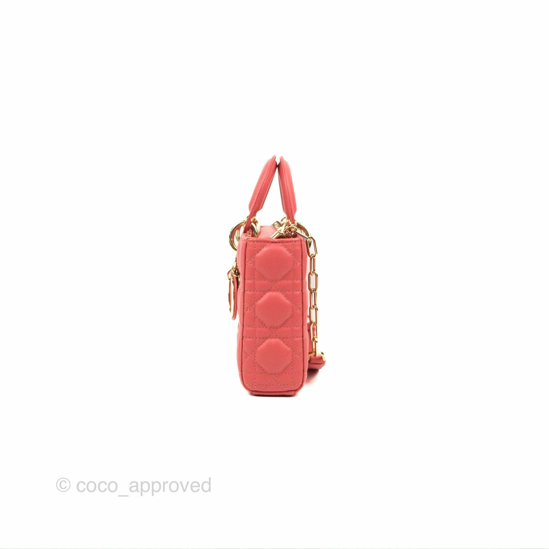 Dior Medium Lady D-Joy Bag Pink Lambskin Cannage