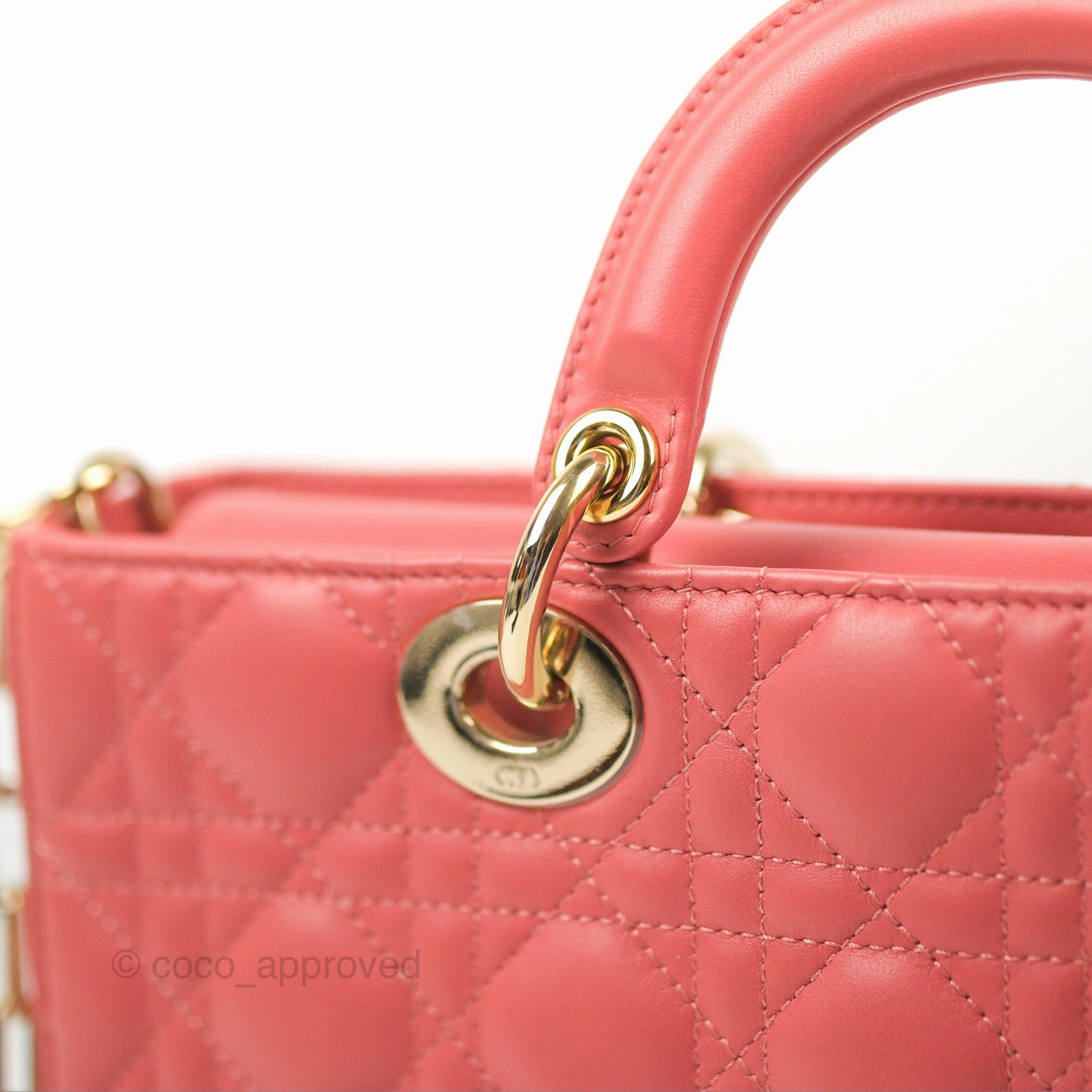 Dior Medium Lady D-Joy Bag Pink Lambskin Cannage