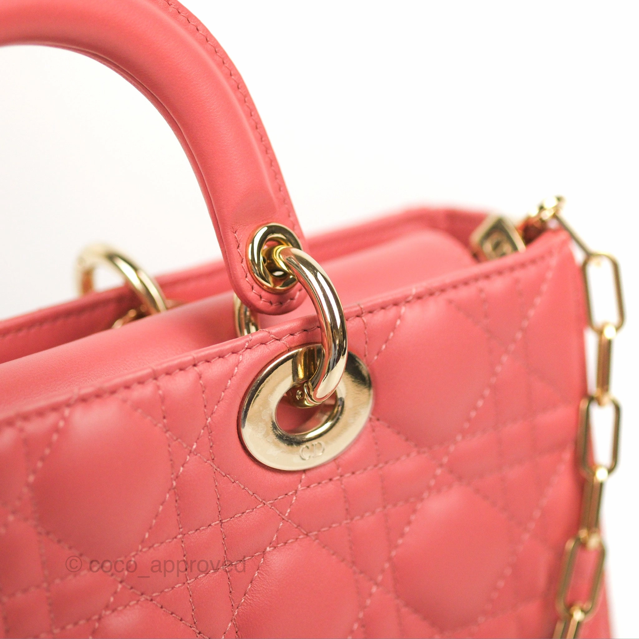 Dior Medium Lady D-Joy Bag Pink Lambskin Cannage