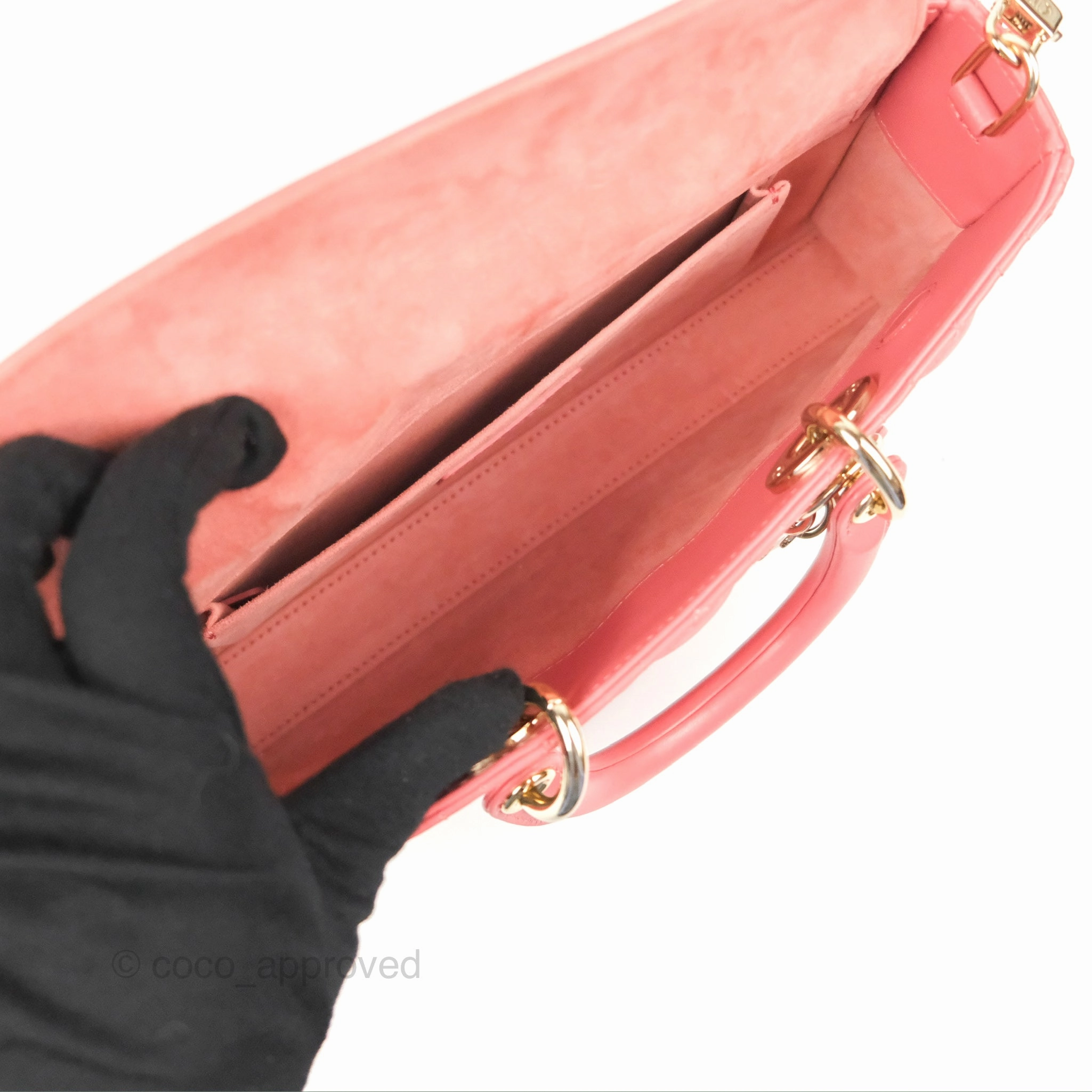 Dior Medium Lady D-Joy Bag Pink Lambskin Cannage
