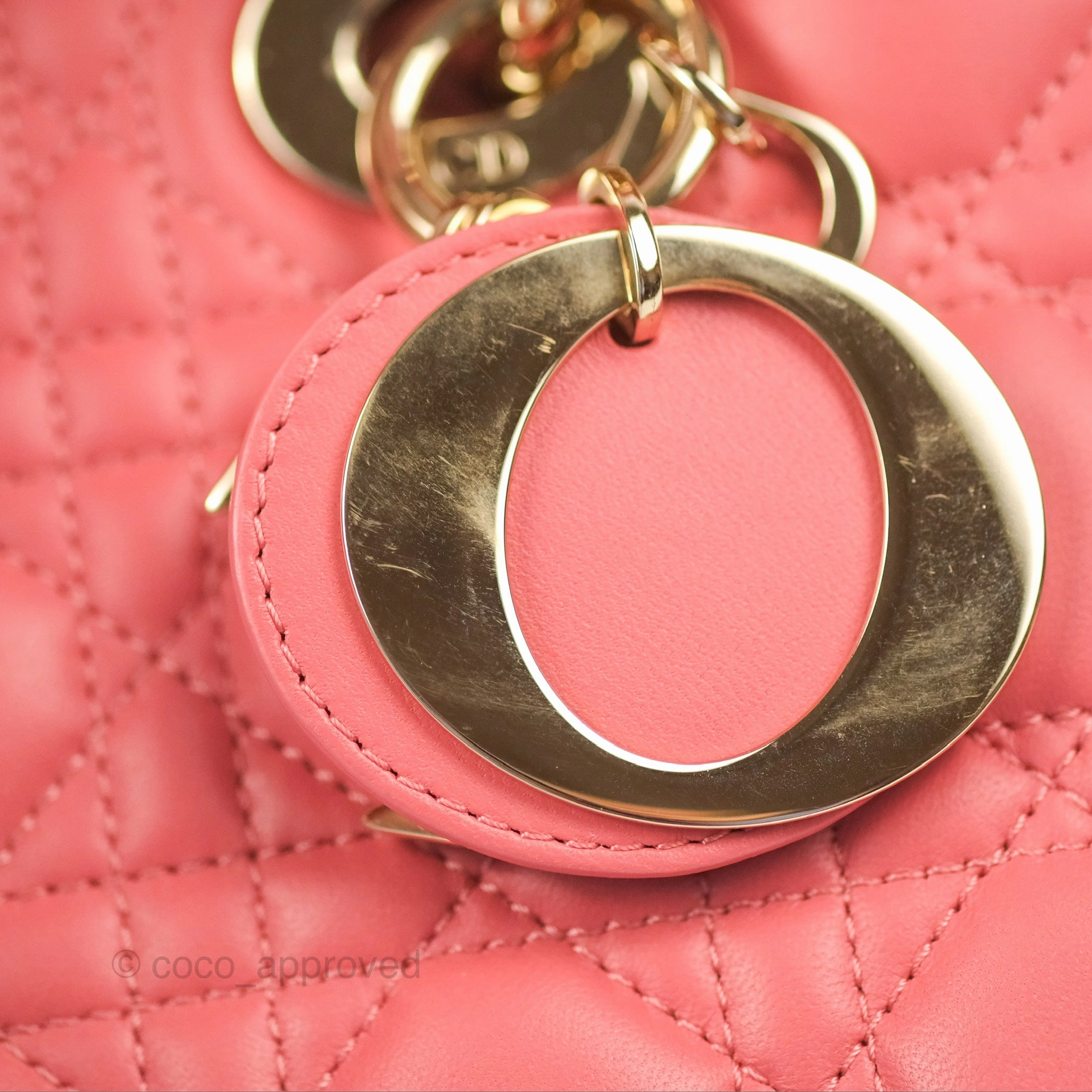 Dior Medium Lady D-Joy Bag Pink Lambskin Cannage