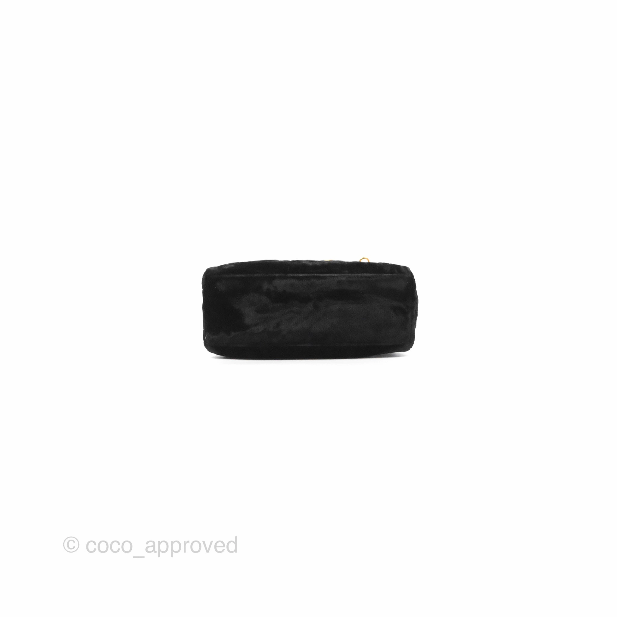 Dior Mini Lady Dior Cannage Black Suede Patent Gold Hardware