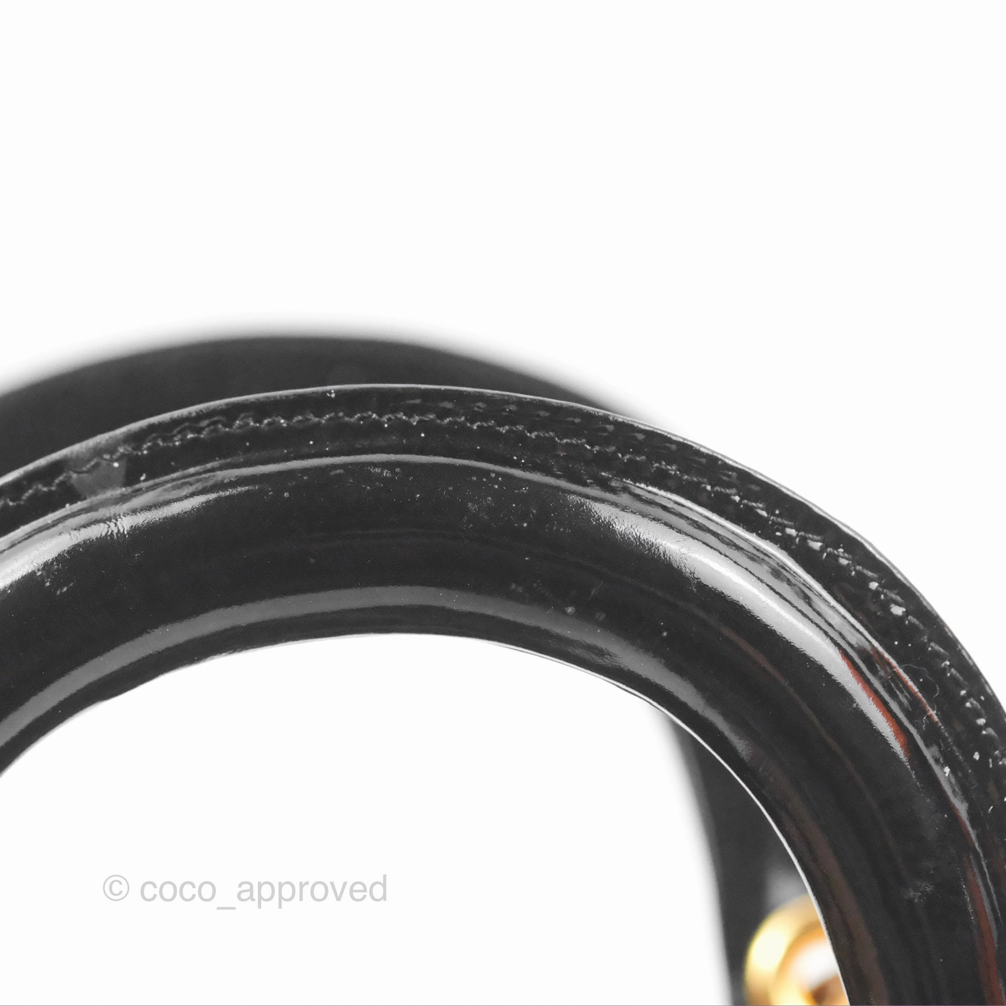 Dior Mini Lady Dior Cannage Black Suede Patent Gold Hardware