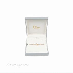 Dior Mini Rose Des Vents Bracelet 3 Diamonds Black Rose Gold