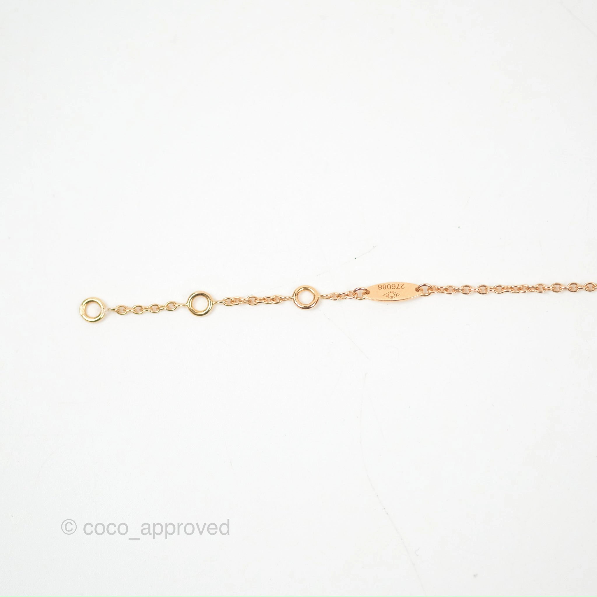 Dior Mini Rose Des Vents Bracelet 3 Diamonds Black Rose Gold