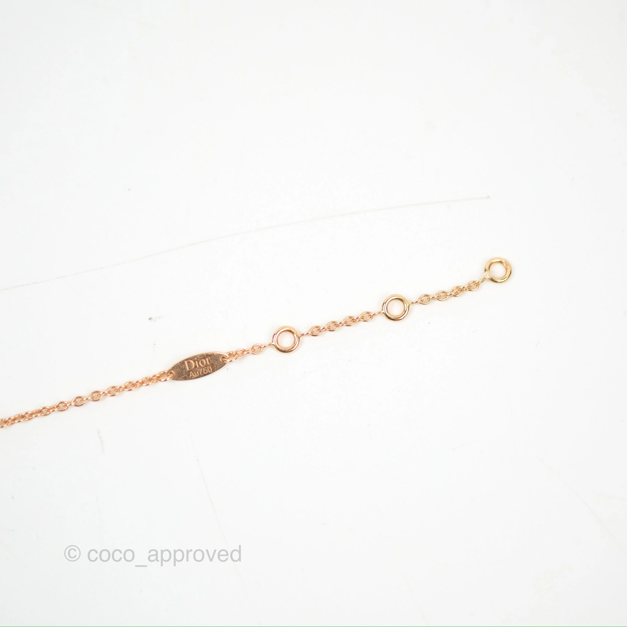 Dior Mini Rose Des Vents Bracelet 3 Diamonds Black Rose Gold