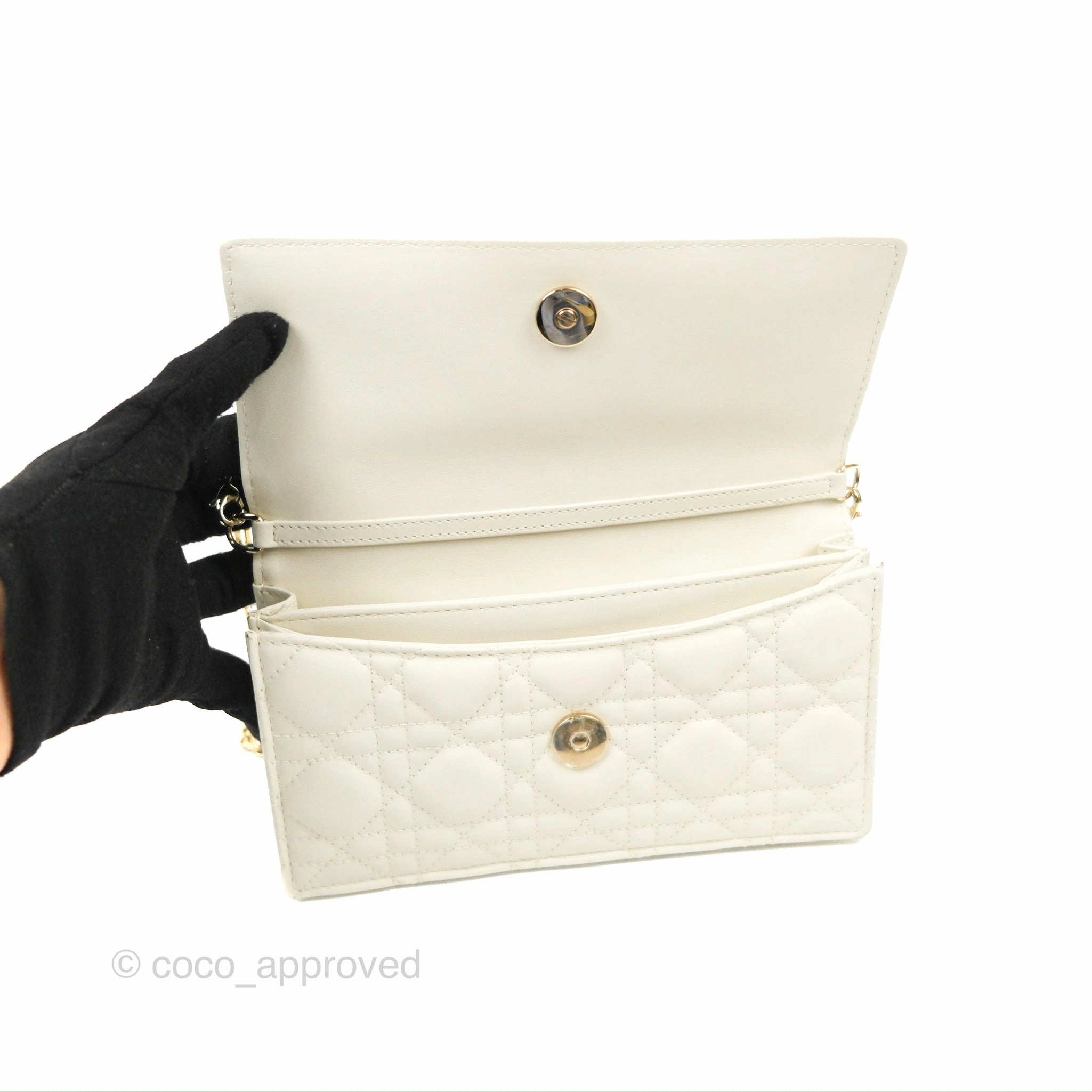 Dior Miss Dior Mini Bag Ivory White Cannage Lambskin