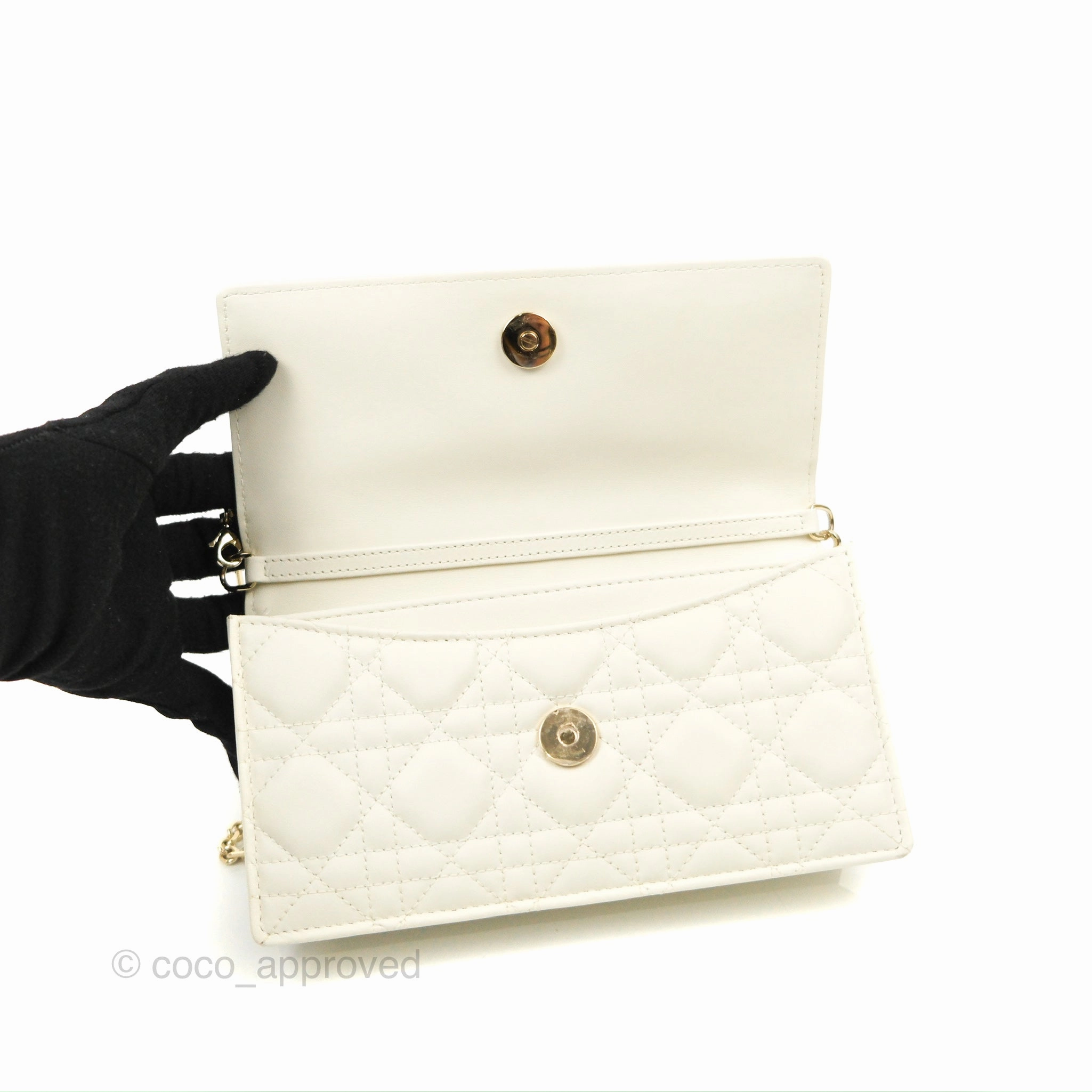 Dior Miss Dior Mini Bag Ivory White Cannage Lambskin