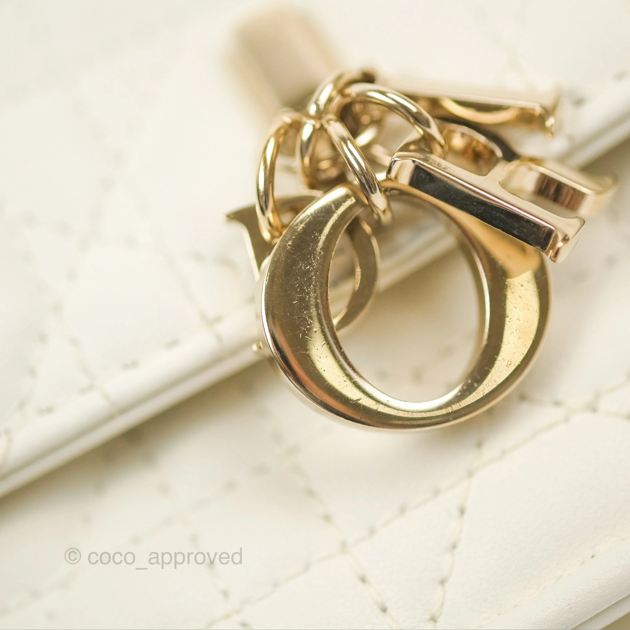 Dior Miss Dior Mini Bag Ivory White Cannage Lambskin