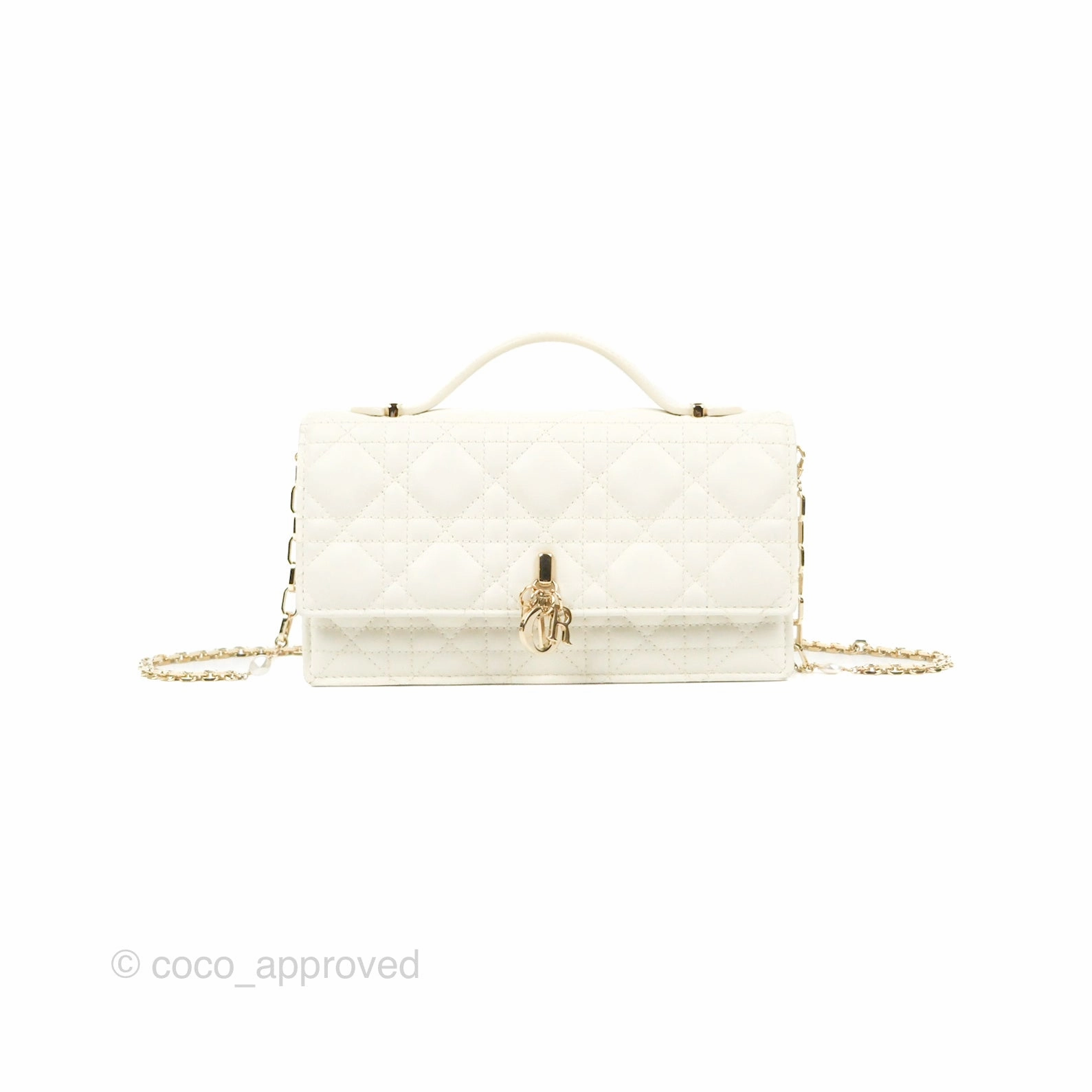 Dior Miss Dior Mini Bag Ivory White Cannage Lambskin