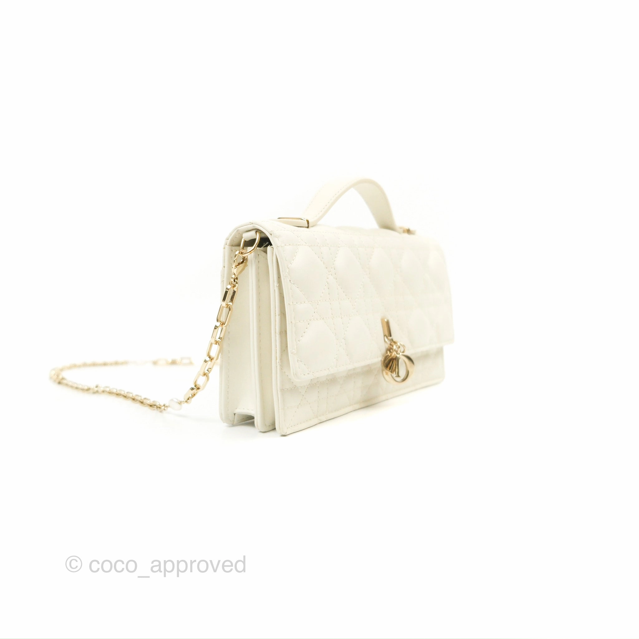 Dior Miss Dior Mini Bag Ivory White Cannage Lambskin