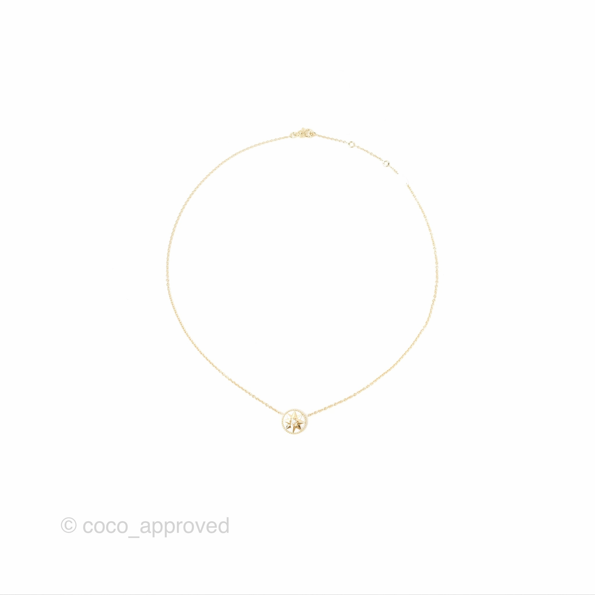 Dior Rose des Vents Necklace Yellow Gold Diamond Mother-of-Pearl