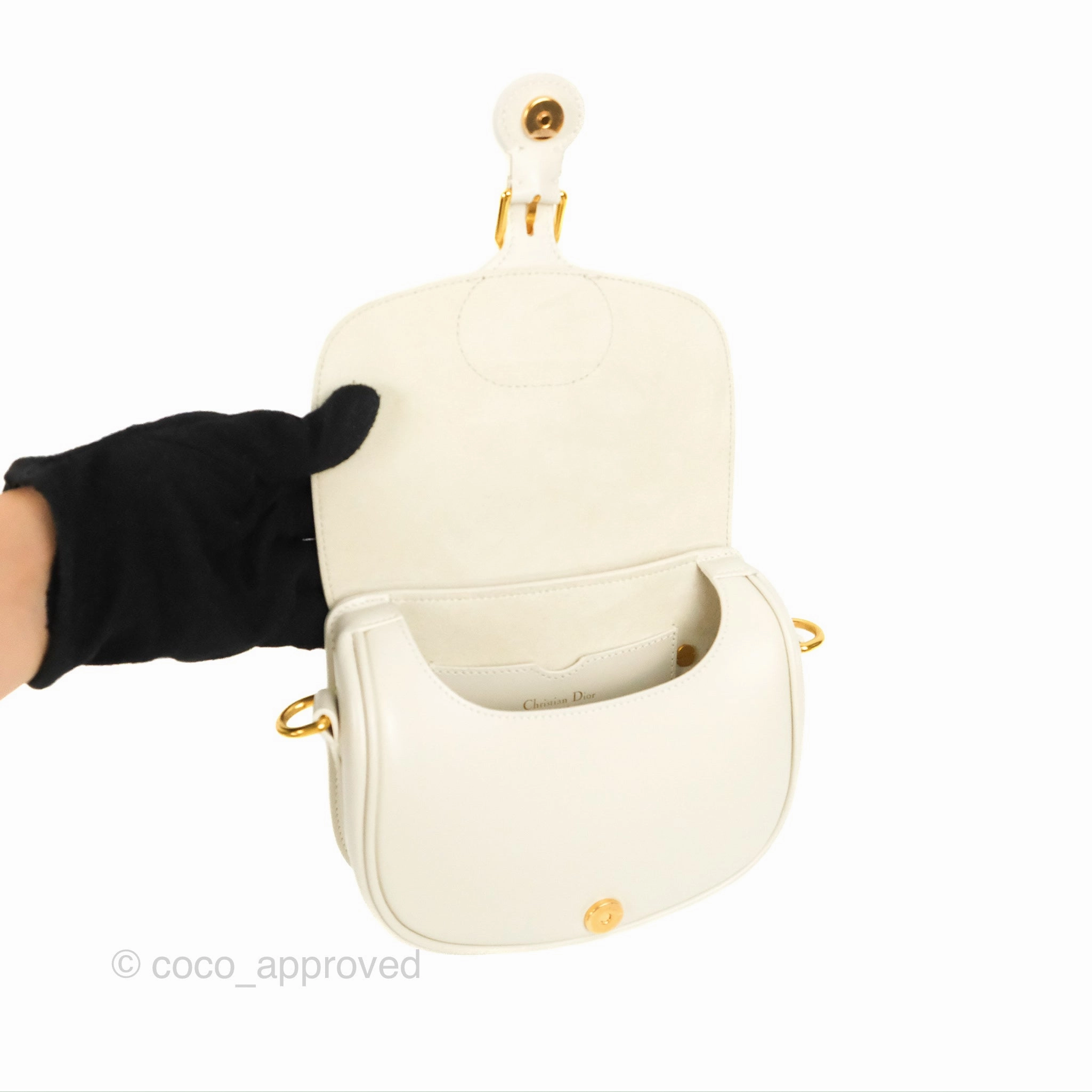 Dior Small Bobby Bag White Box Calfskin