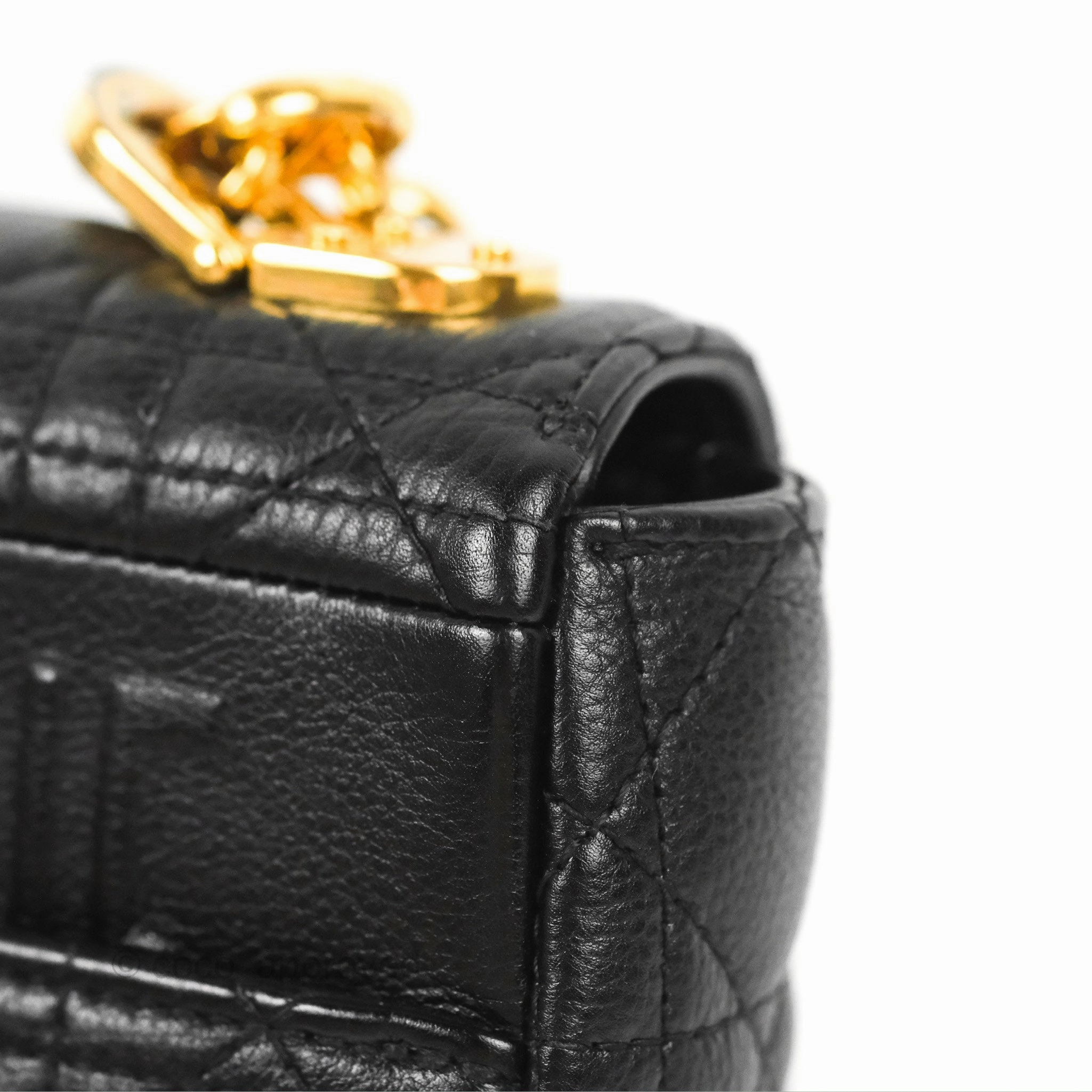 Dior Small Caro Bag Black Supple Cannage Calfskin