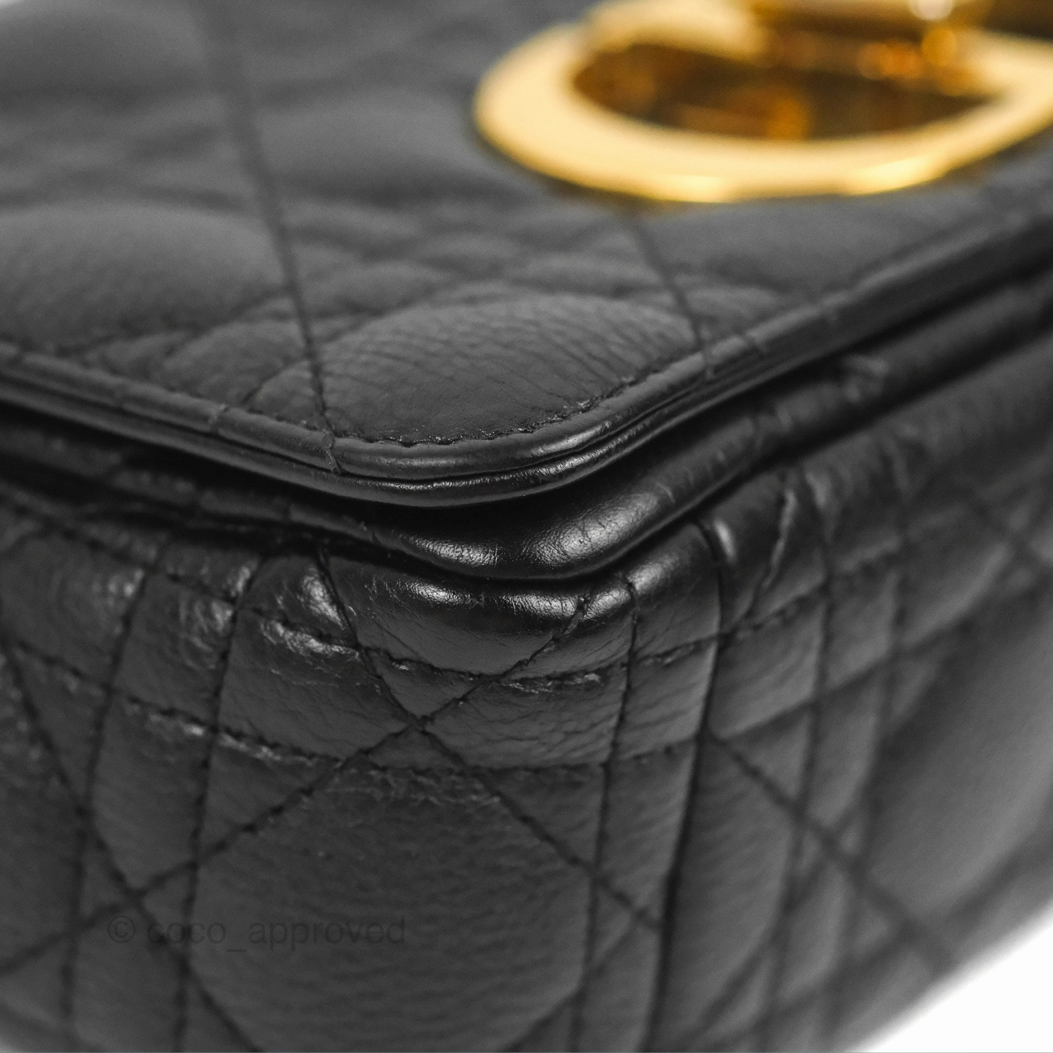 Dior Small Caro Bag Black Supple Cannage Calfskin