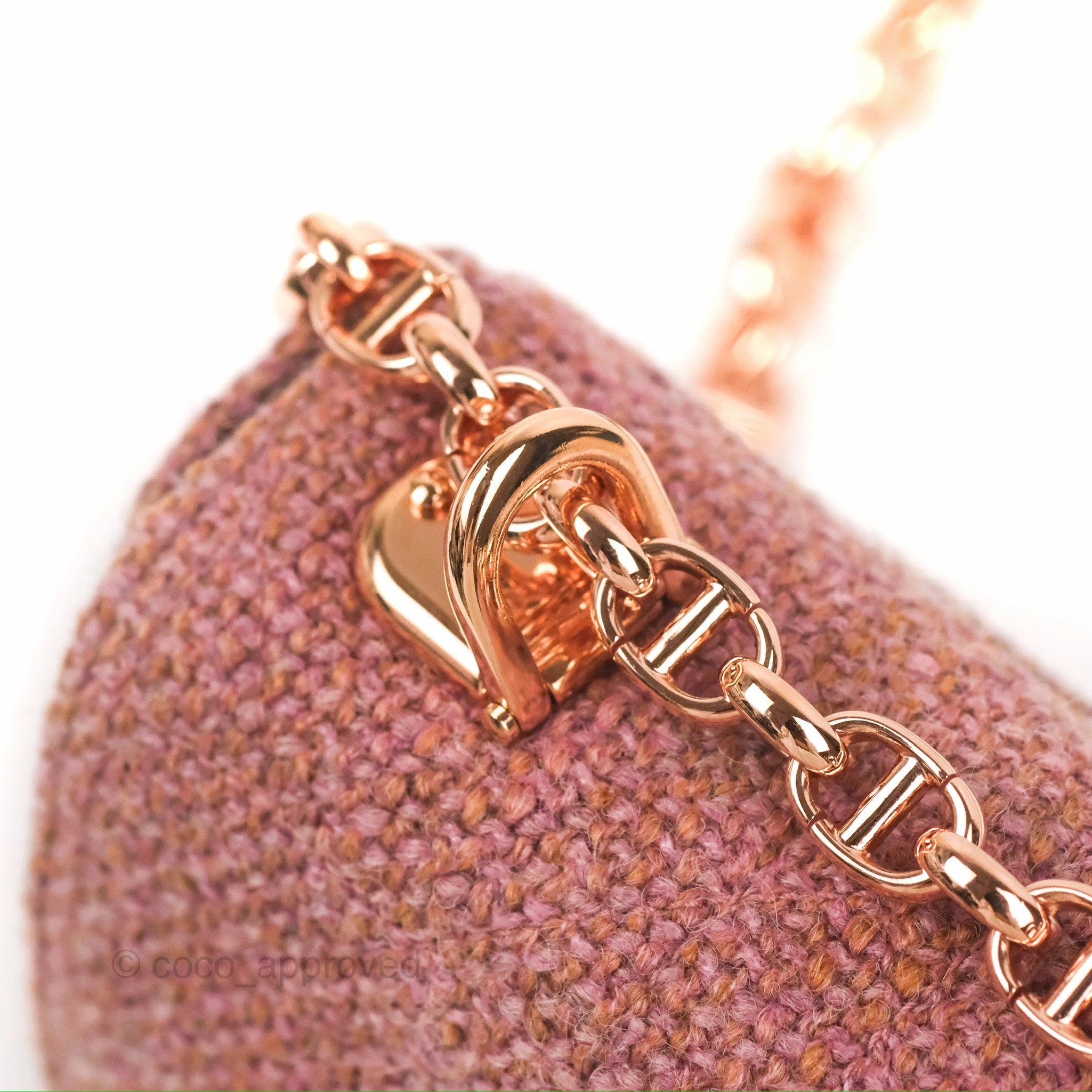 Dior Small Caro Bag Dark Pink Violine Canvas Rose Gold