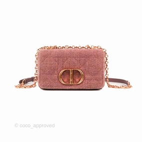 Dior Small Caro Bag Dark Pink Violine Canvas Rose Gold