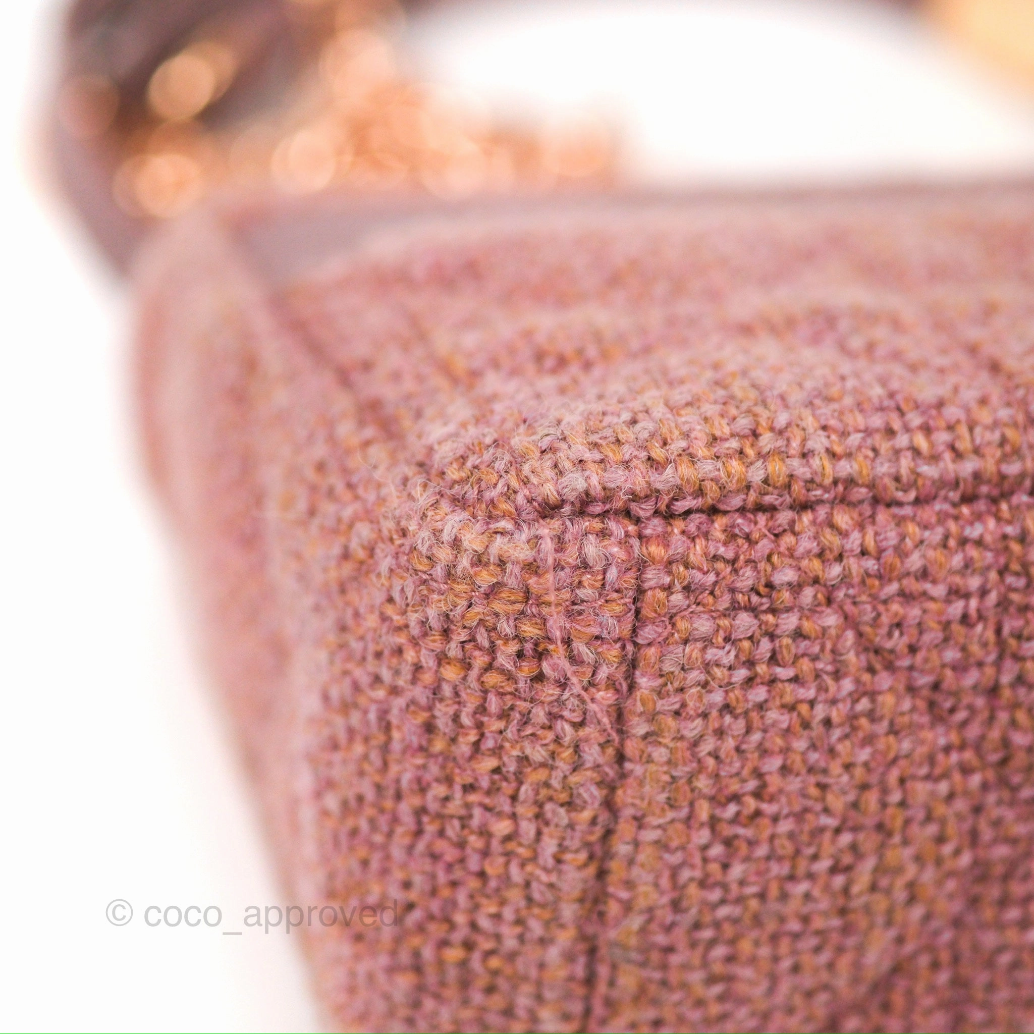 Dior Small Caro Bag Dark Pink Violine Canvas Rose Gold