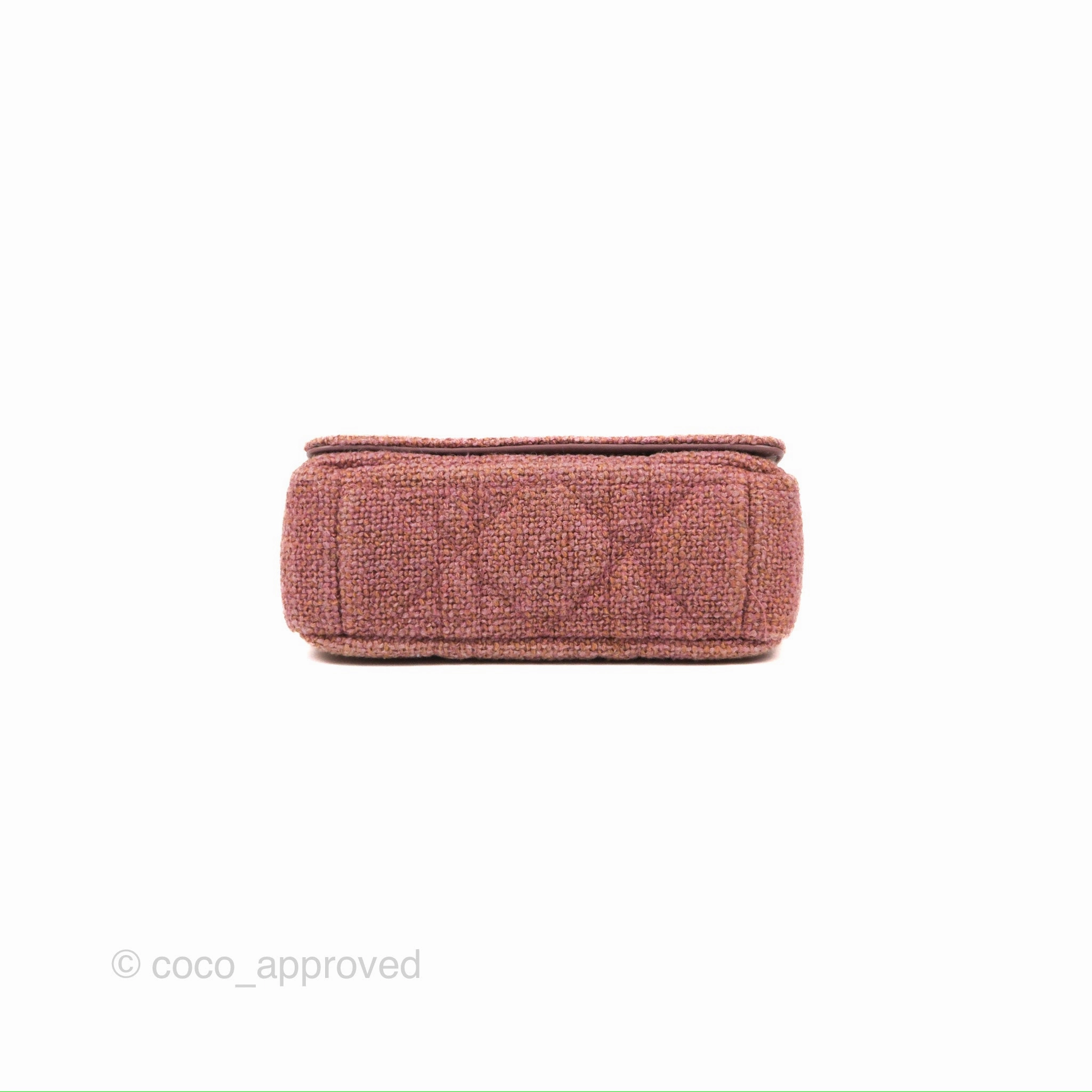 Dior Small Caro Bag Dark Pink Violine Canvas Rose Gold
