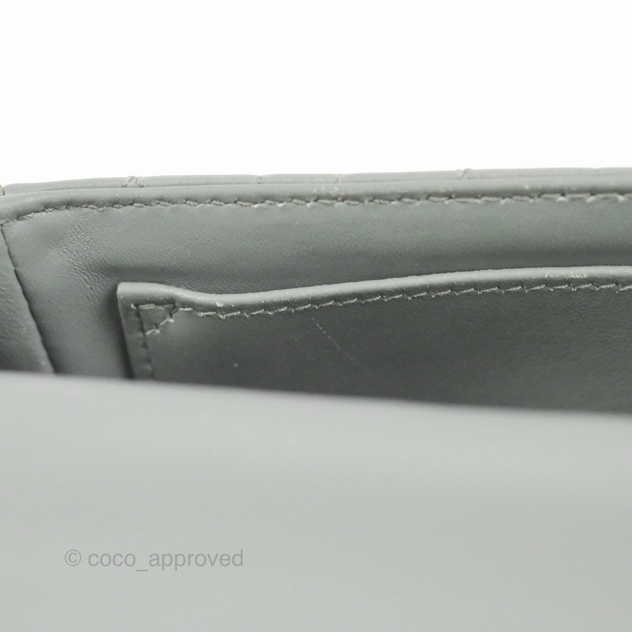Dior Small Caro Bag Stone Gray Supple Cannage Calfskin
