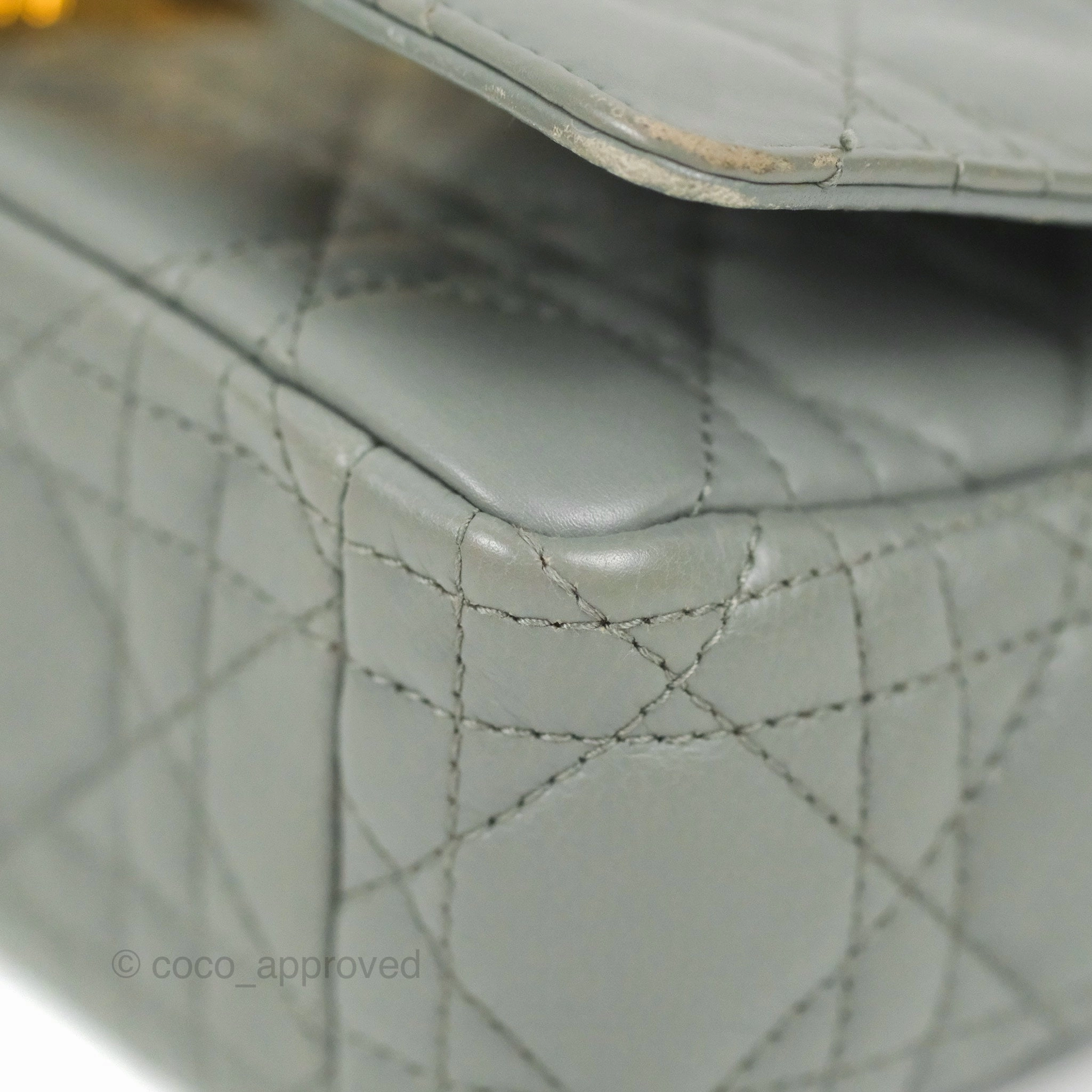 Dior Small Caro Bag Stone Gray Supple Cannage Calfskin