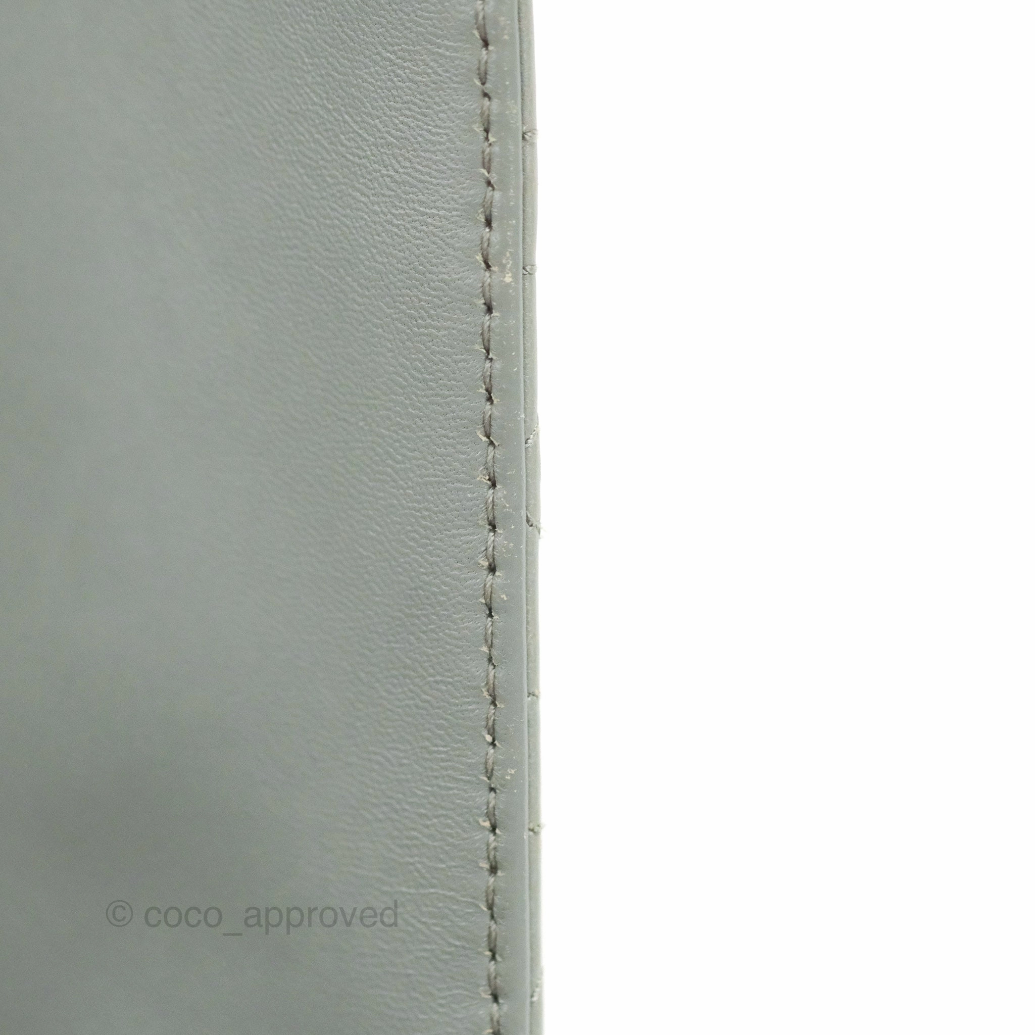 Dior Small Caro Bag Stone Gray Supple Cannage Calfskin