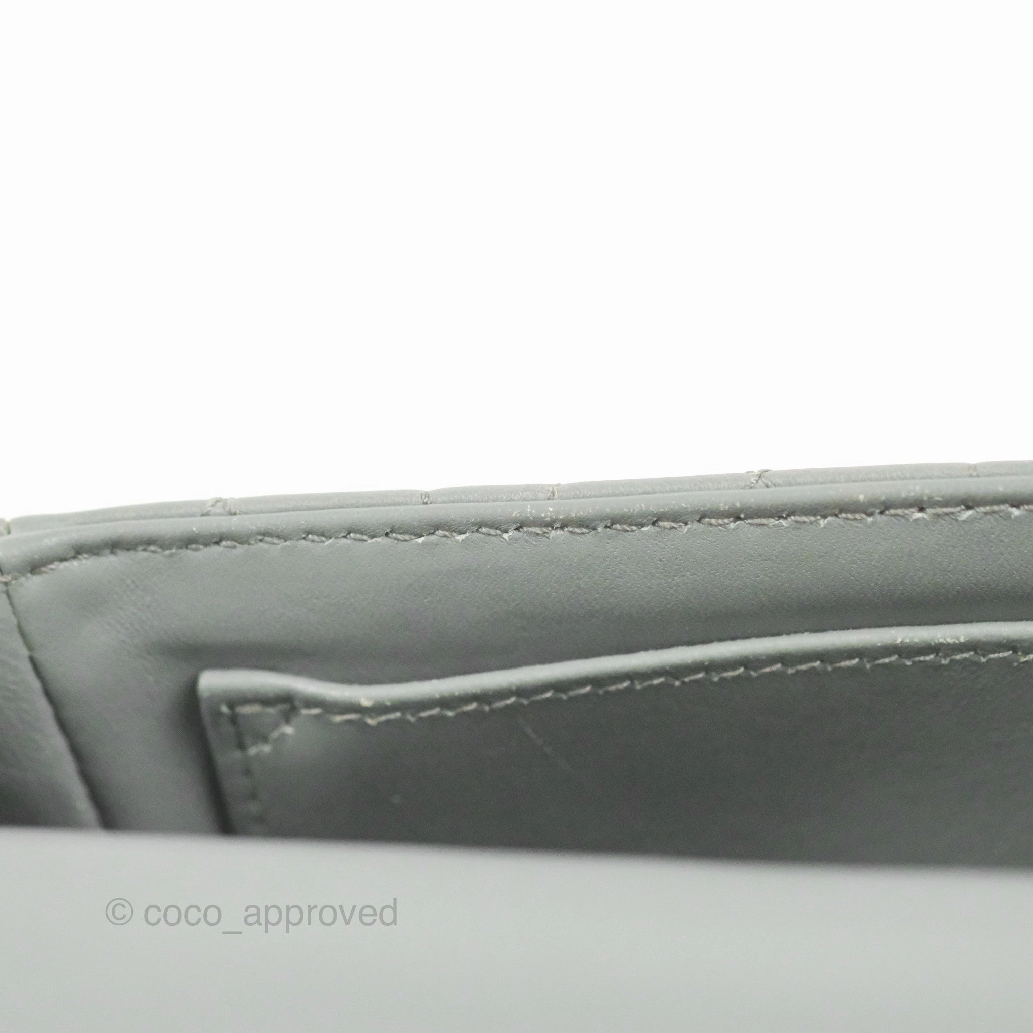 Dior Small Caro Bag Stone Gray Supple Cannage Calfskin