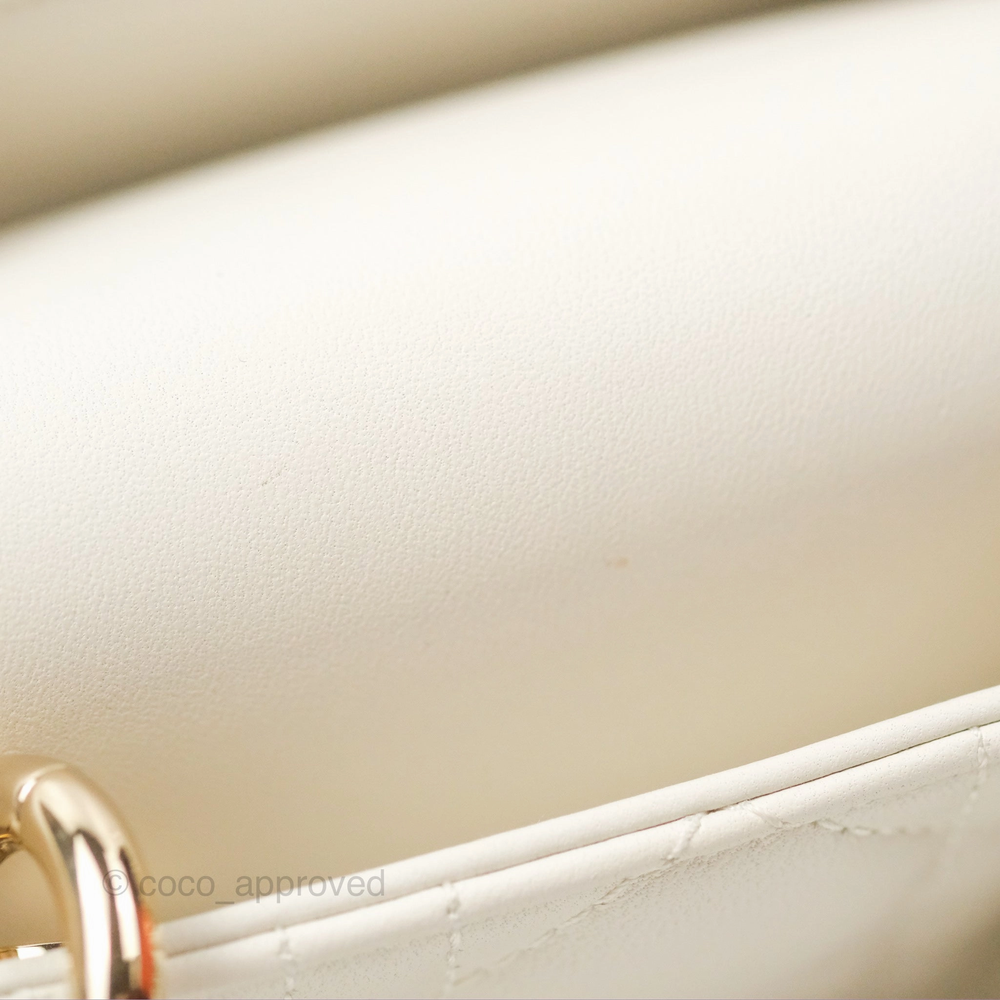 Dior Small Lady D-Joy Bag Ivory White Lambskin Cannage Gold Hardware