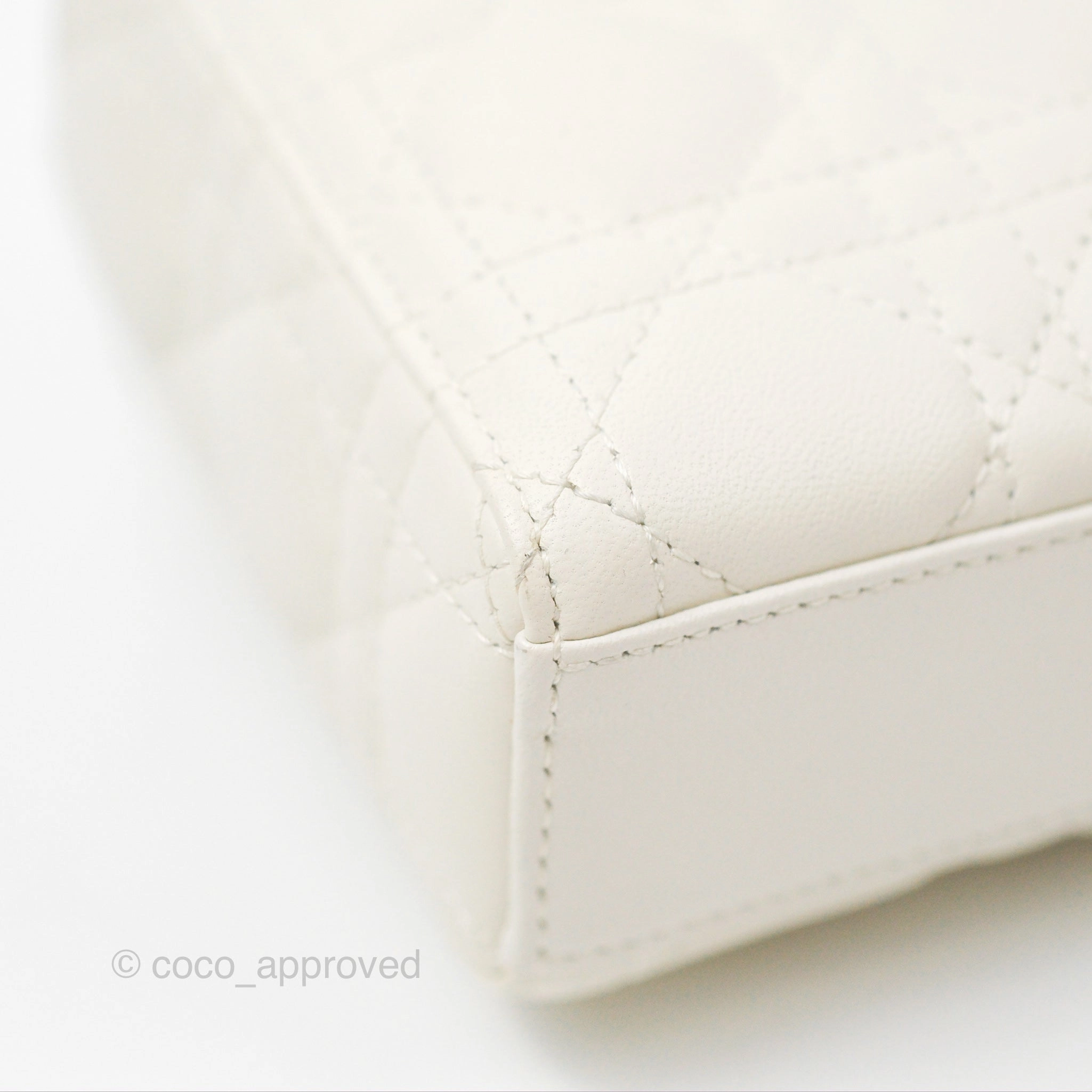Dior Small Lady D-Joy Bag Ivory White Lambskin Cannage Gold Hardware