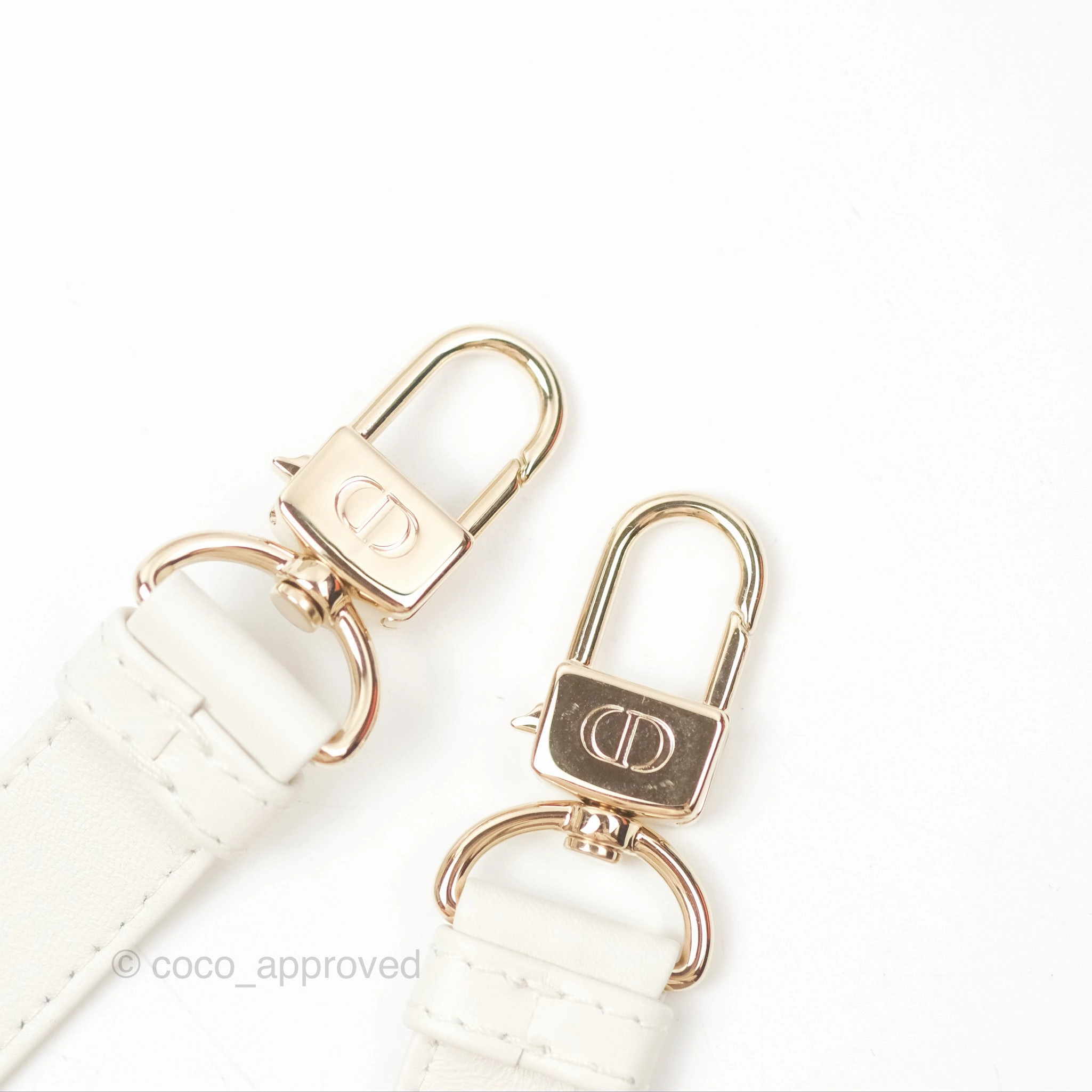 Dior Small Lady D-Joy Bag Ivory White Lambskin Cannage Gold Hardware