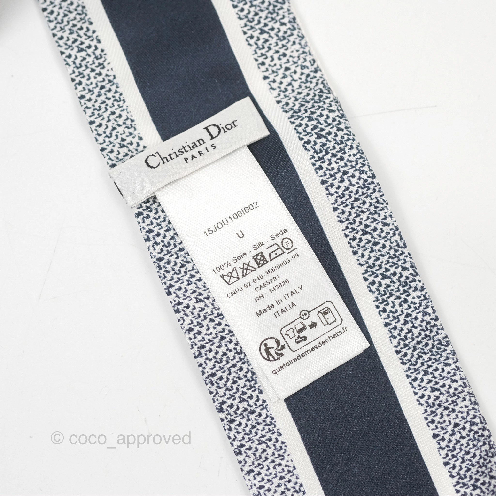 Dior Toile de Jouy Sauvage Mitzah Scarf Navy