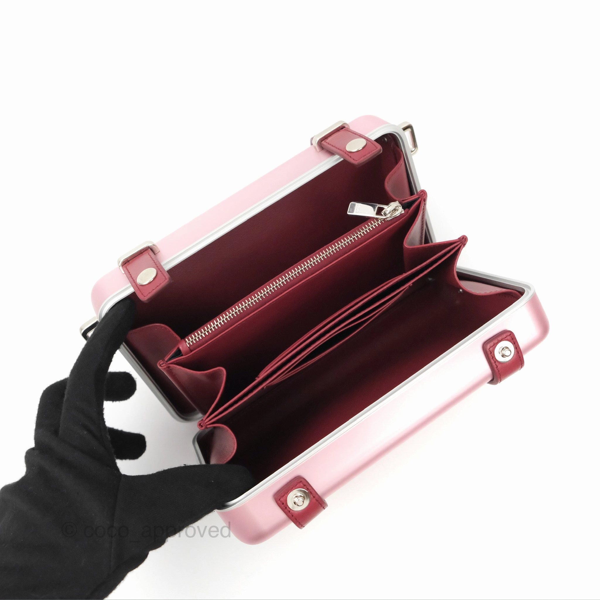 Dior x Rimowa Aluminum Personal Clutch Rose