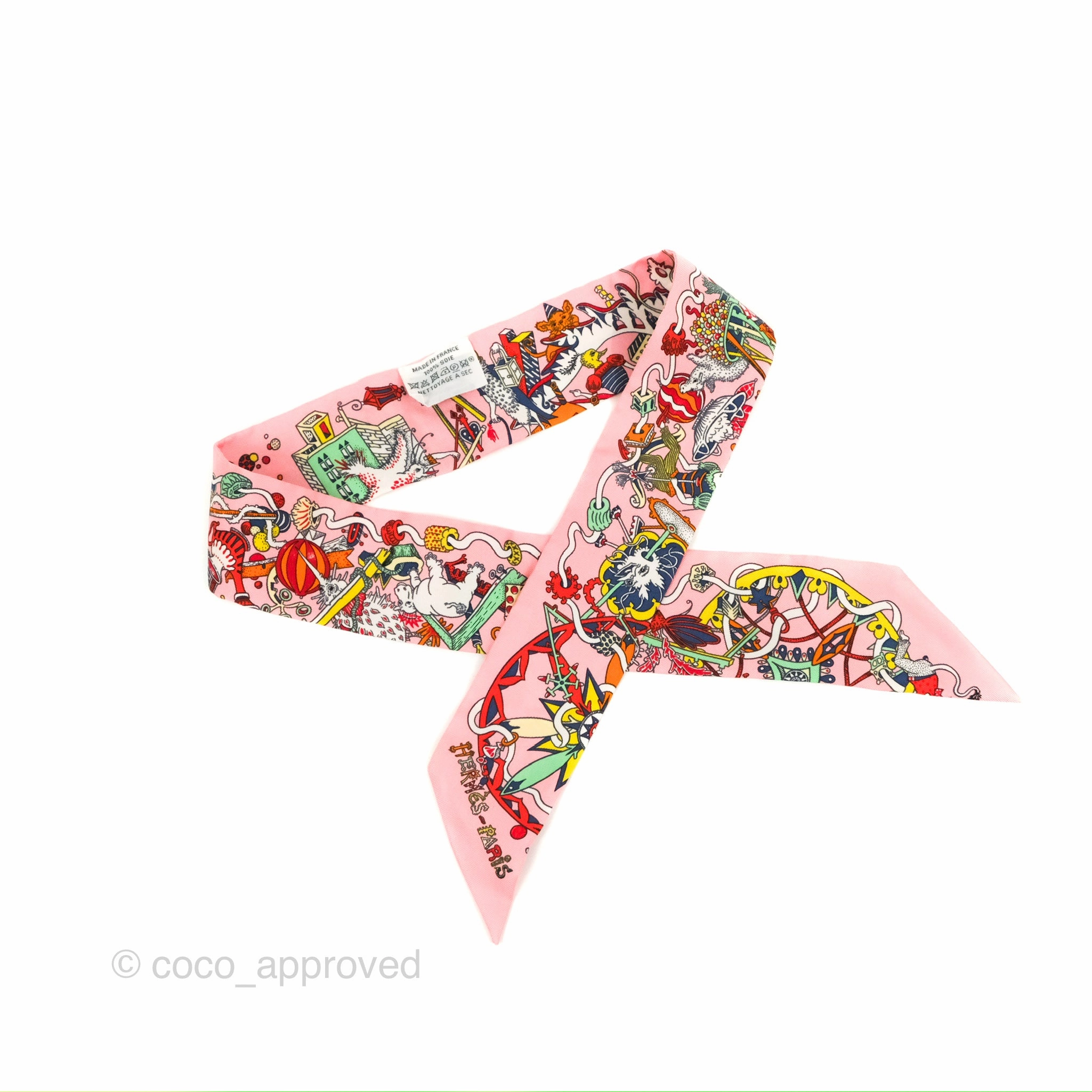 Hermes 'La Folle Parade' Silk Twilly