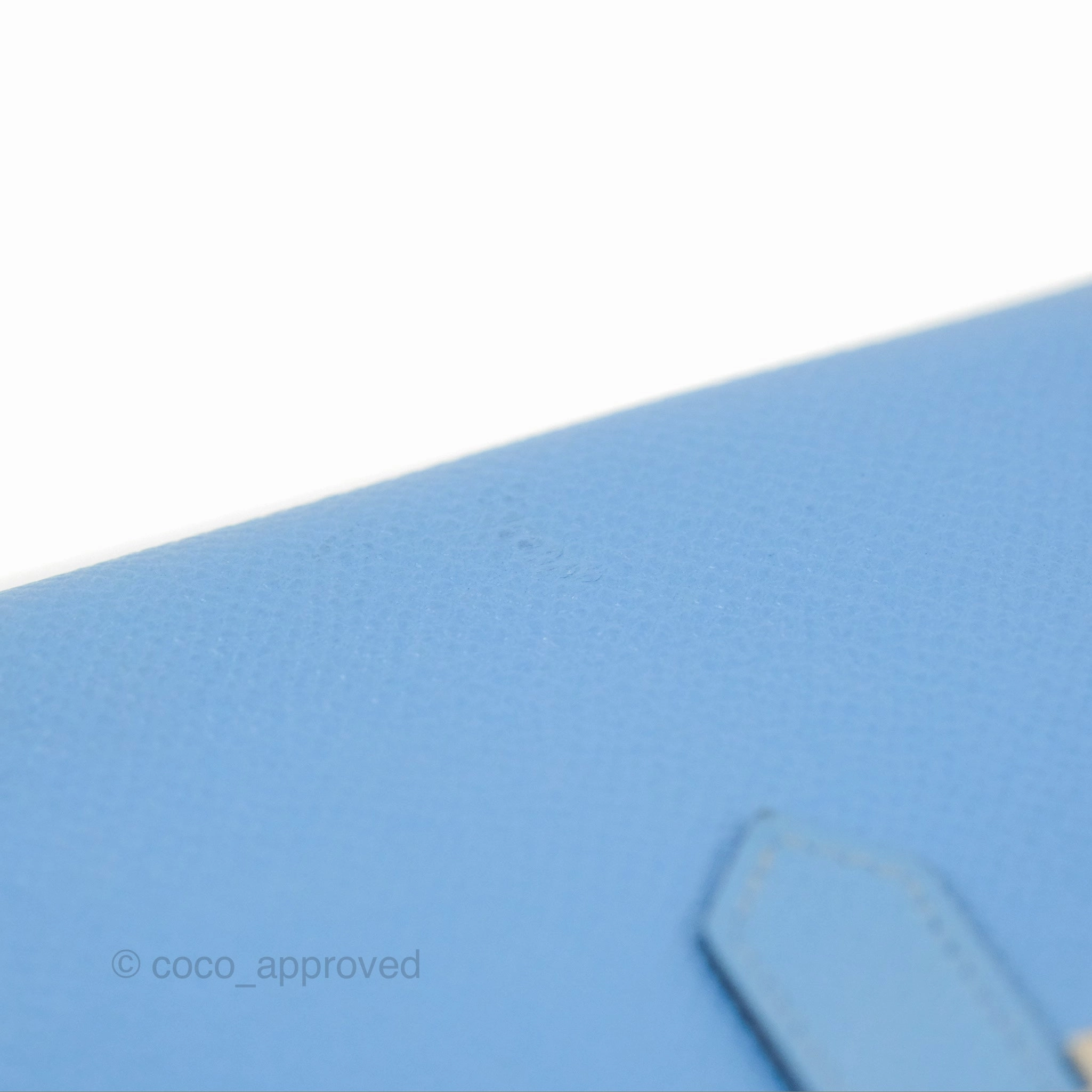 Hermes Bearn Compact Wallet Blue Epsom Palladium Hardware