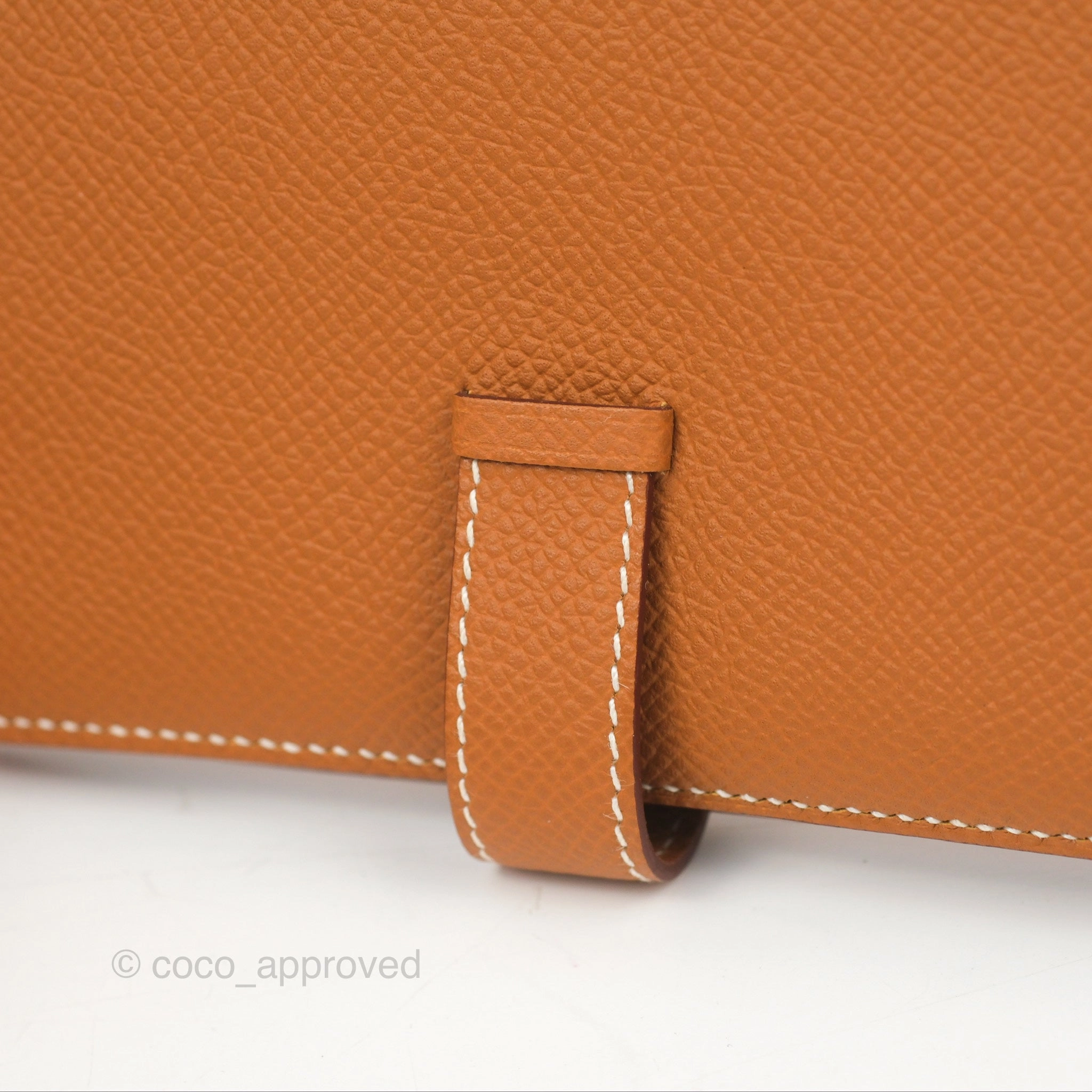 Hermes Bearn Compact Wallet Gold Epsom Gold Hardware
