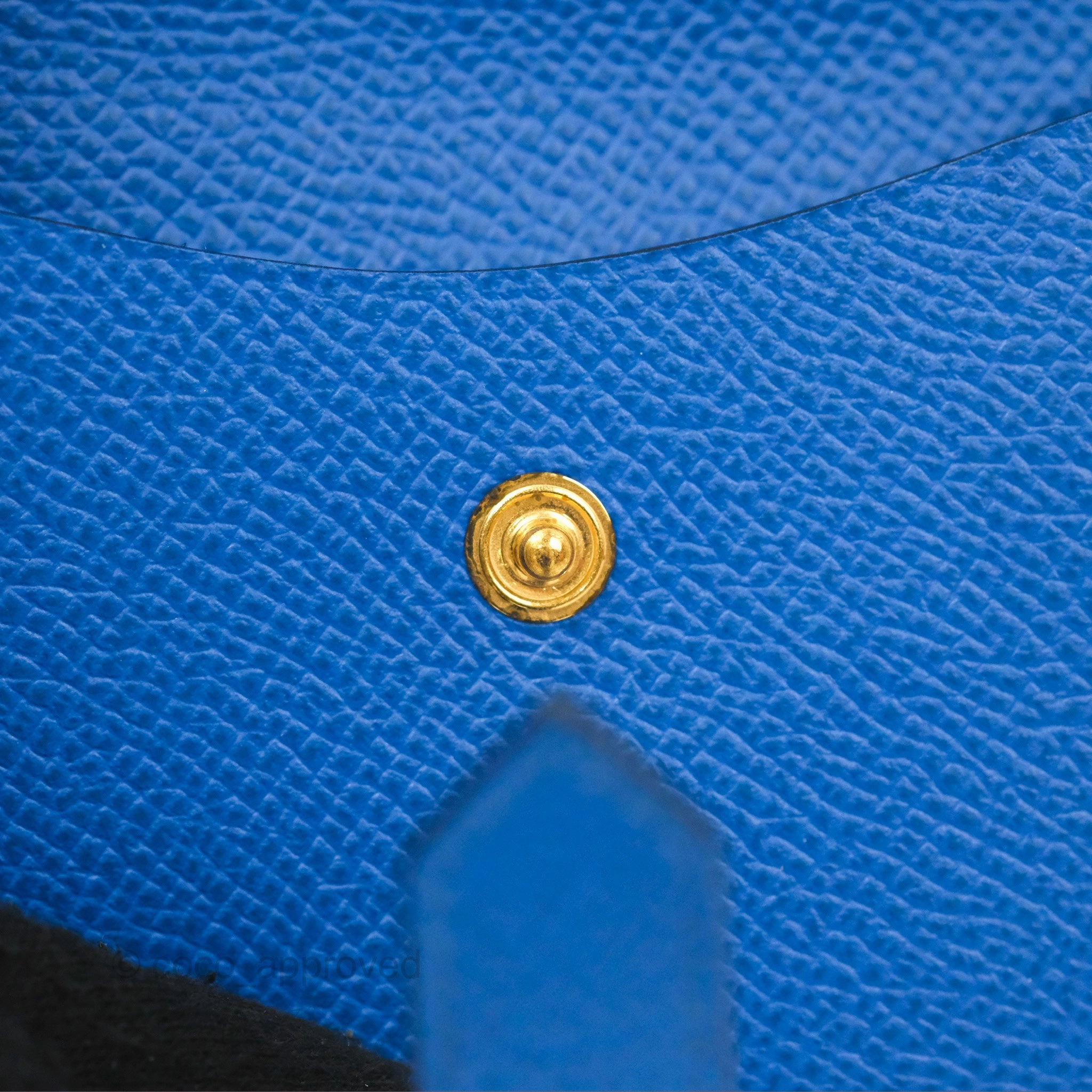 Hermes Bearn Mini Wallet Epsom Bleu De Fance Gold Hardware