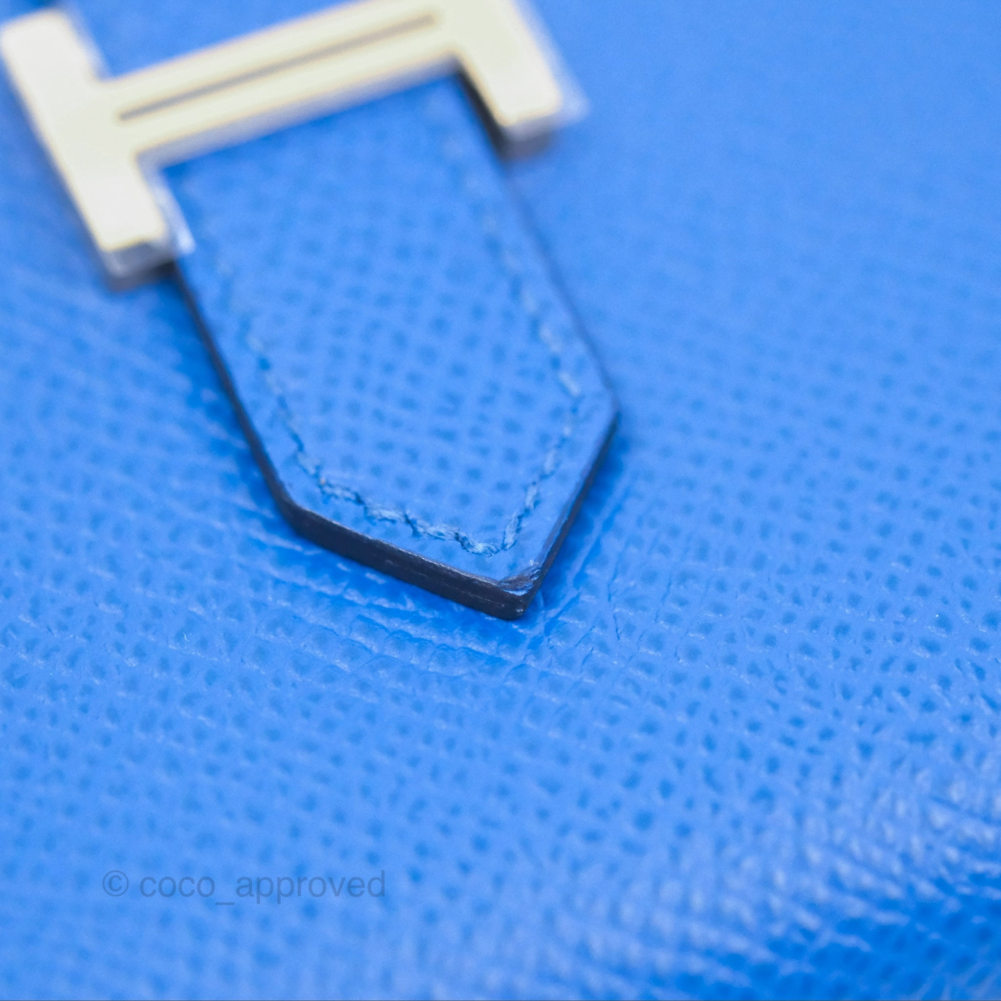 Hermes Bearn Mini Wallet Epsom Bleu De Fance Gold Hardware