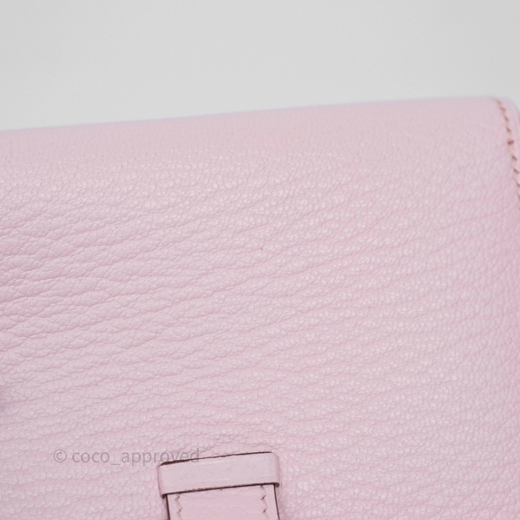 Hermes Bearn Trifold Compact Wallet Rose Darling M7 Chevre Mysore Palladium Hardware