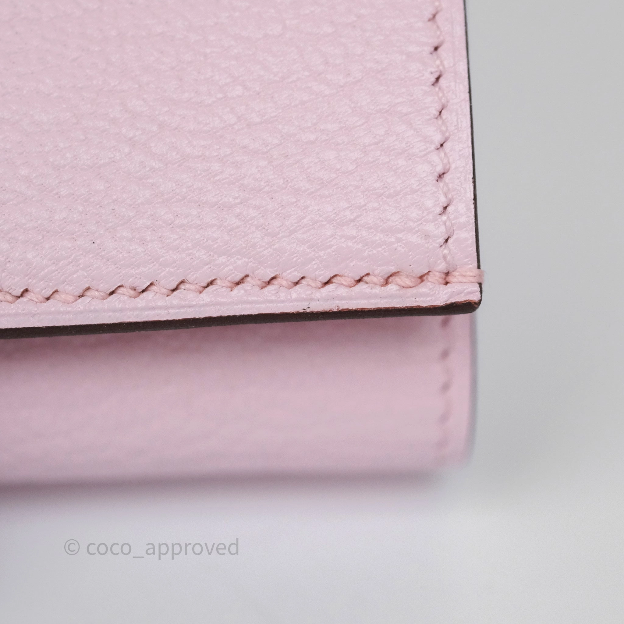 Hermes Bearn Trifold Compact Wallet Rose Darling M7 Chevre Mysore Palladium Hardware