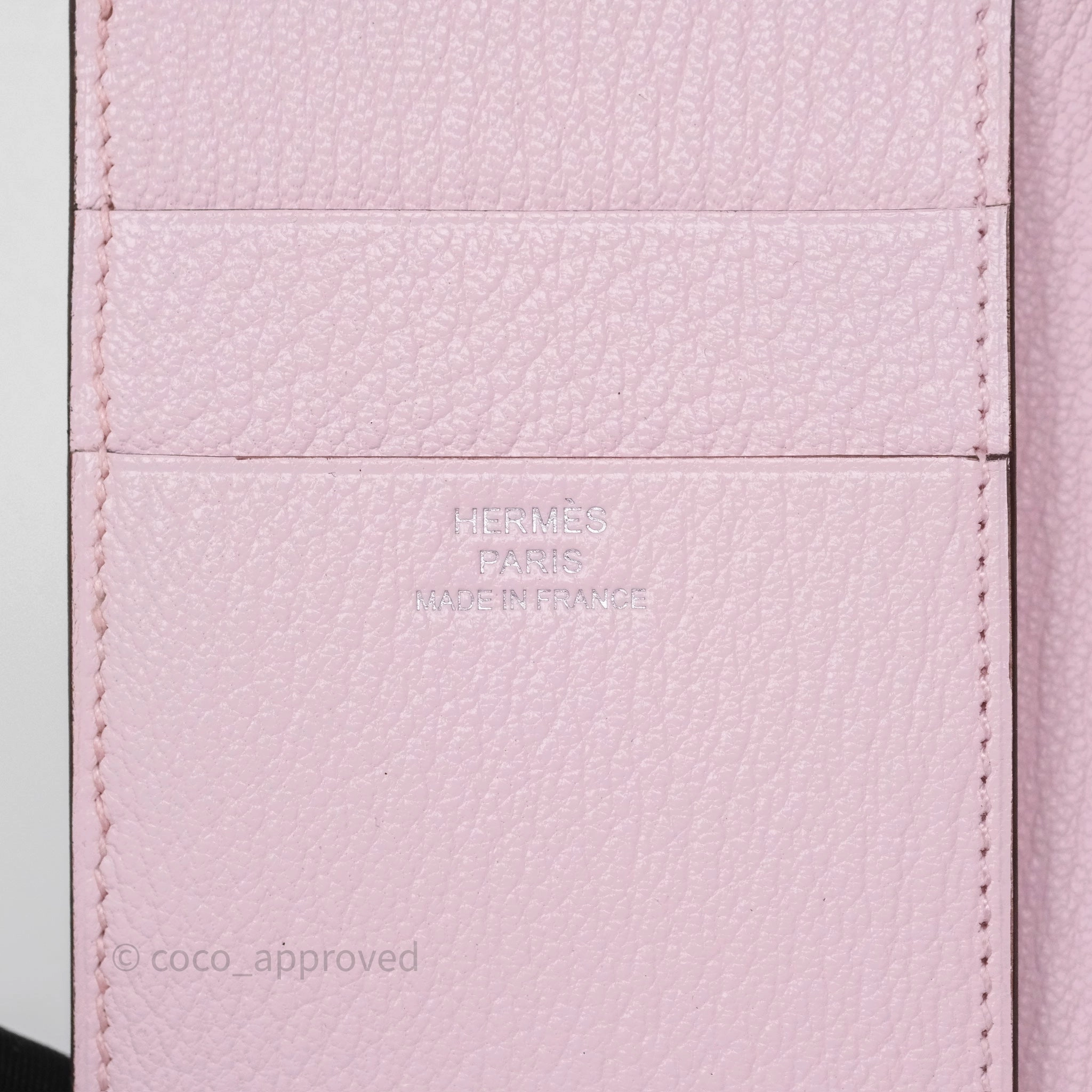 Hermes Bearn Trifold Compact Wallet Rose Darling M7 Chevre Mysore Palladium Hardware