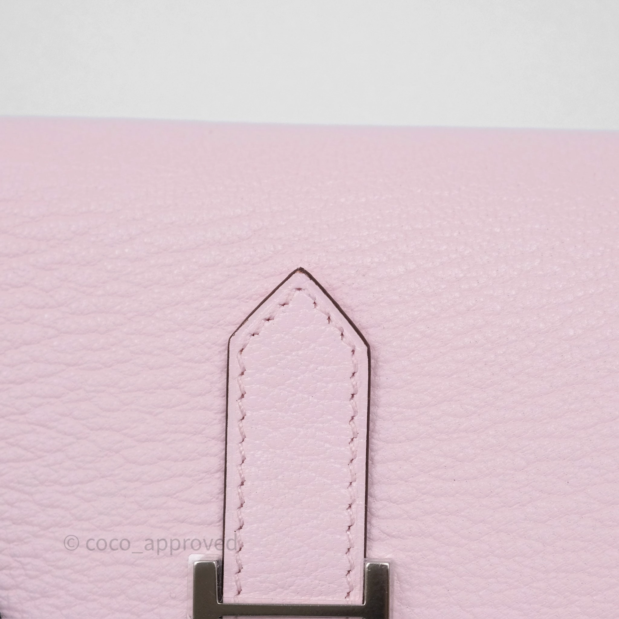 Hermes Bearn Trifold Compact Wallet Rose Darling M7 Chevre Mysore Palladium Hardware