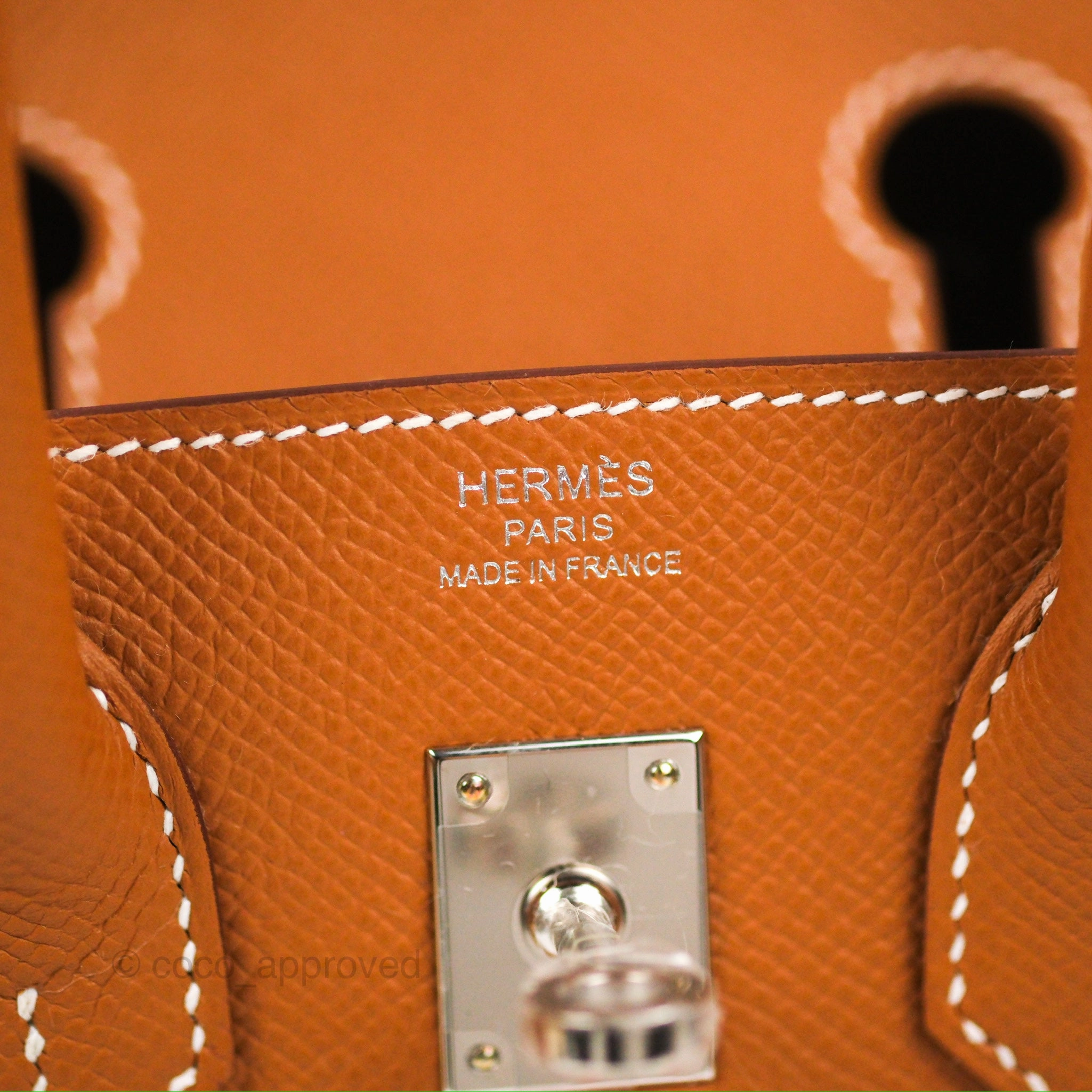 Hermes Birkin 25 Sellier Gold Epsom Palladium Hardware