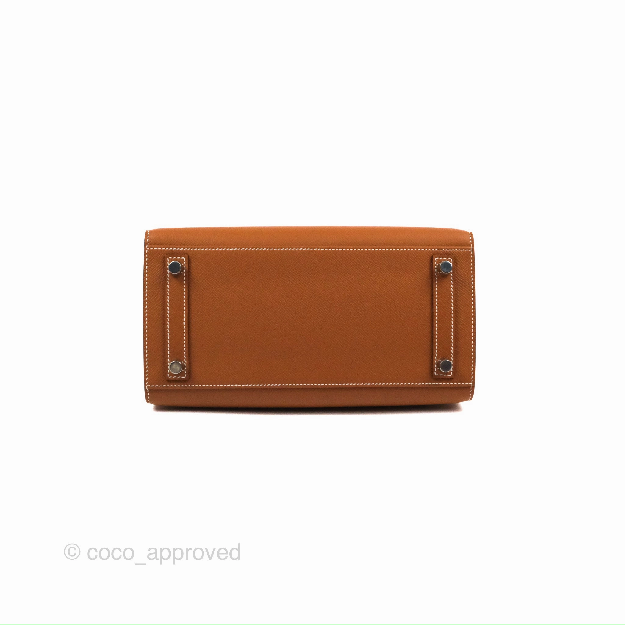Hermes Birkin 25 Sellier Gold Epsom Palladium Hardware