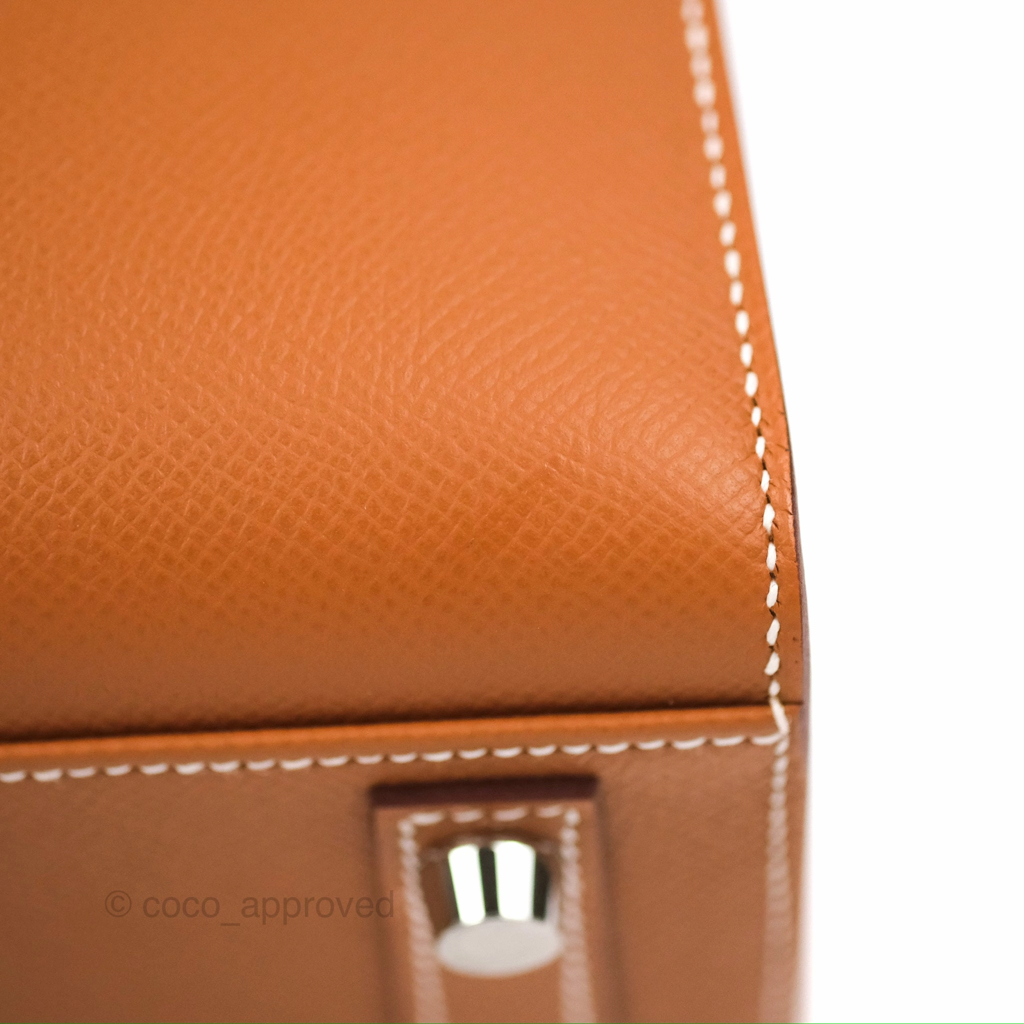 Hermes Birkin 25 Sellier Gold Epsom Palladium Hardware