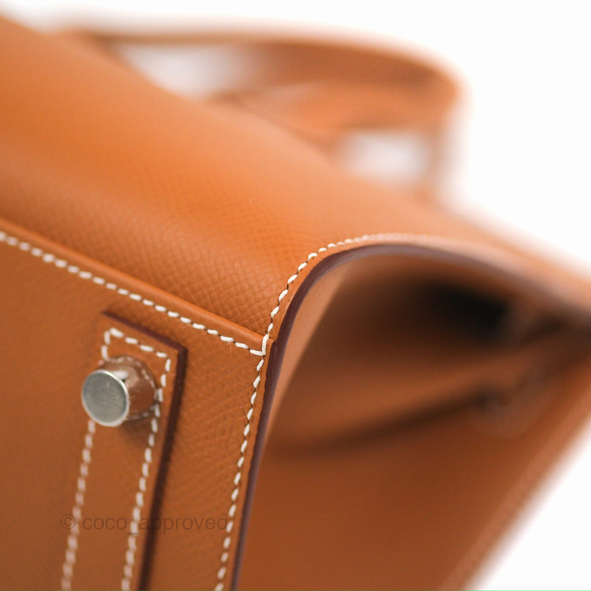 Hermes Birkin 25 Sellier Gold Epsom Palladium Hardware